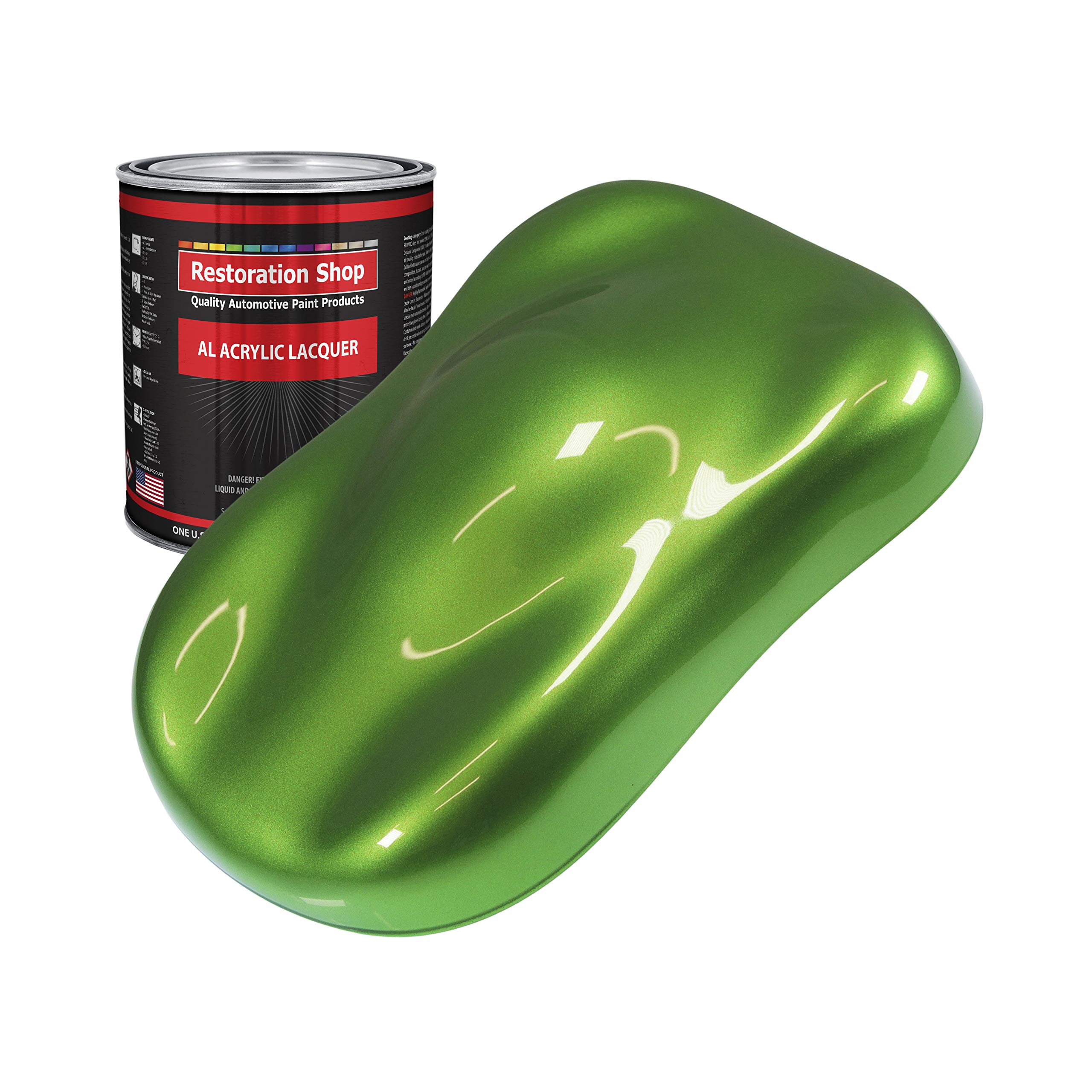 Synergy Green Metallic Acrylic Lacquer Auto Paint - 1 Quart Professional Gloss Finish for Cars, Trucks, Guitars & Furniture - Perfect for Automotive Restoration & DIY Refinishing Projects