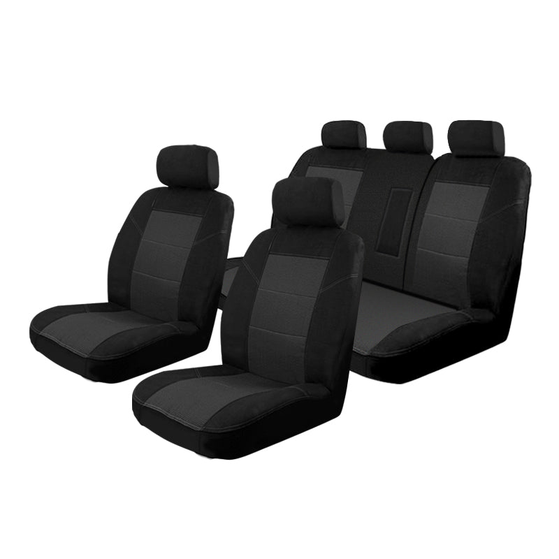 Custom Esteem Velour Seat Covers for Hyundai i30 PD Hatch (2017 Onwards) - 2 Rows Black EST7057BLK | Premium Car Interior Protection & Style Upgrade for Daily Commute & Road Trips