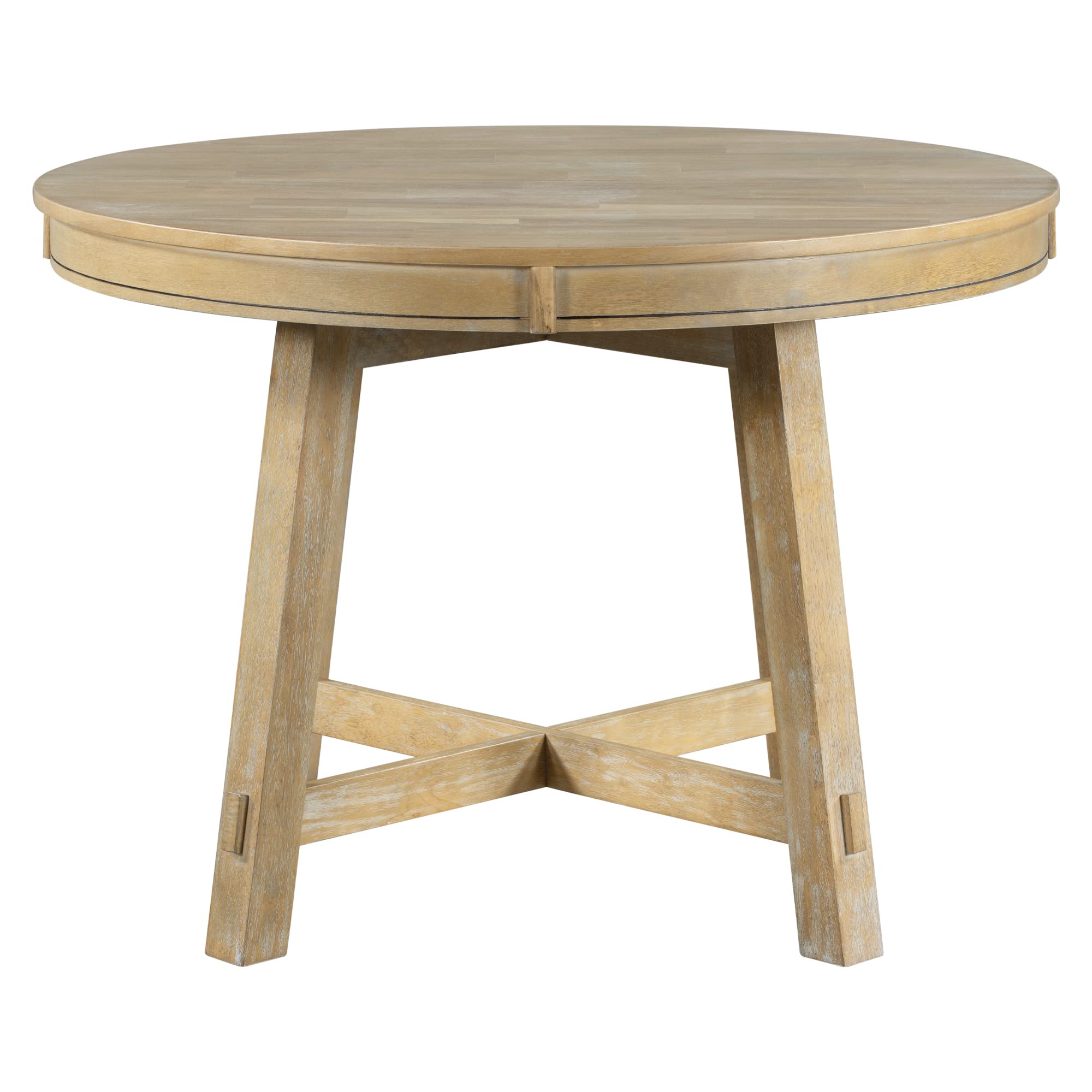 Quarte Farmhouse Round Extendable Dining Table with 16