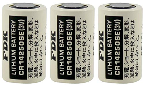 FDK CR14250SE 3V Lithium Battery - 14250 1/2 AA High Capacity (3-Pack) - Perfect for Cameras, Medical Devices & Electronic Gadgets