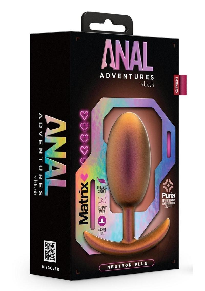 Anal Adventures Matrix Neutron Plug - Silicone Anal Plug for Beginners & Advanced Users - Cosmic Copper - Perfect for Solo Play, Couples & BDSM Exploration
