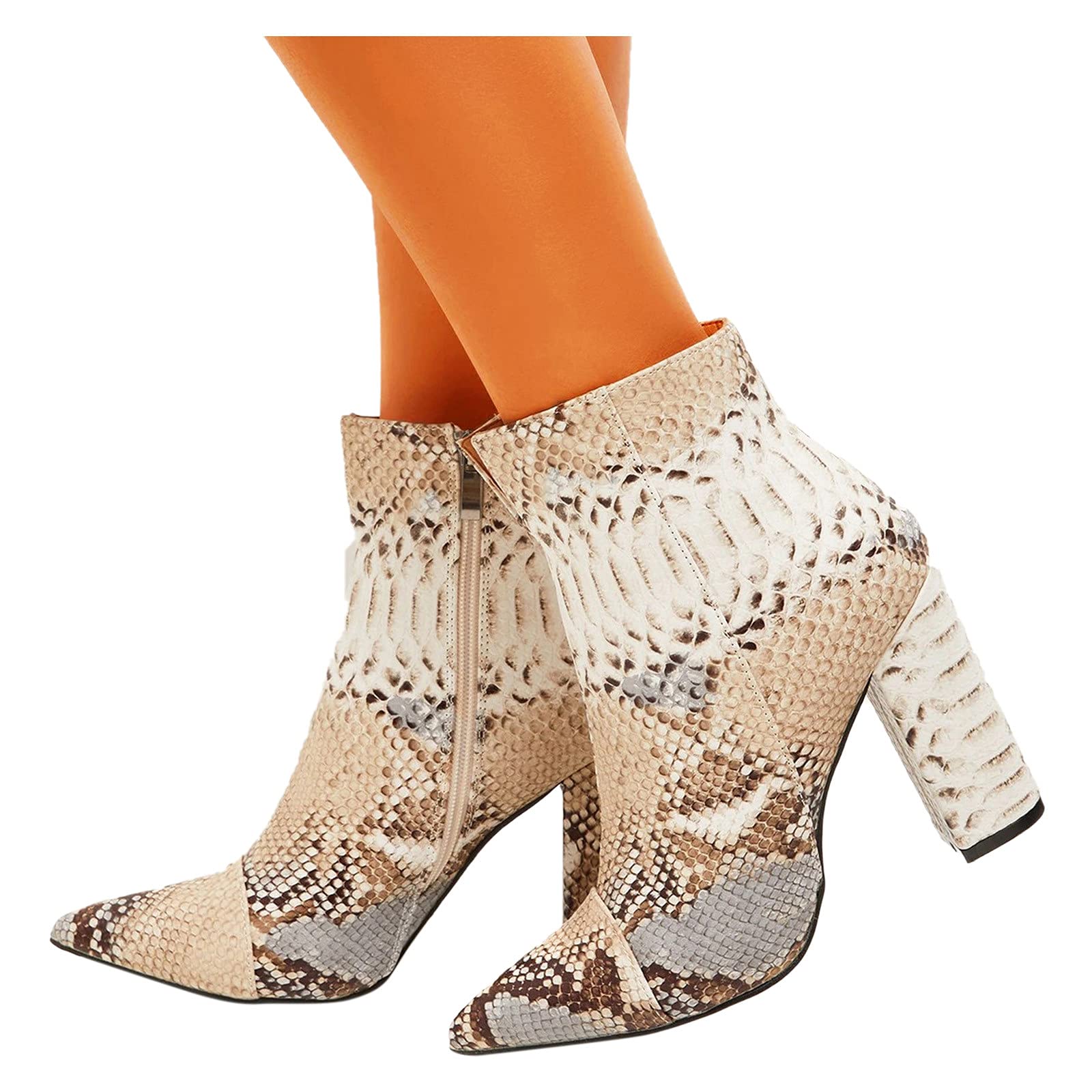 Stylish Women's Ankle Boots - High Heel Pointed Toe, Zip Up, Flat & Platform Western Boots for Fall Fashion, Office Wear & Night Out