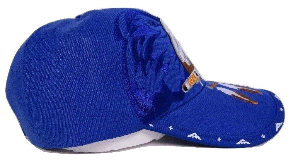 Native Pride American Indian Eagle Pipe Shadow Blue Embroidered Baseball Cap - Tribal Design Hat for Men & Women - Perfect for Powwows, Festivals, and Cultural Events