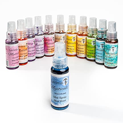 Mysticals Mica Mist Spray - Blue Moon by Lavinia Stamps | Water-Based Shimmer Spray for Card Making, Scrapbooking & DIY Crafts | Perfect for Paper Projects, Mixed Media & Art Journals