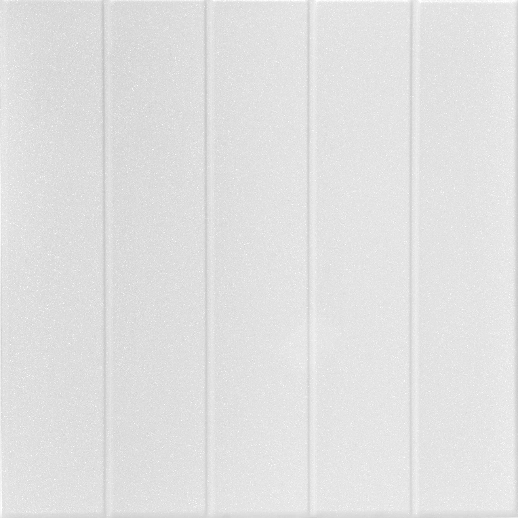 A La Maison R104 Bead Board Foam Glue-Up Ceiling Tile - 48 Pack (128 sq. ft./Case), White - Easy DIY Installation for Home, Office & Commercial Spaces