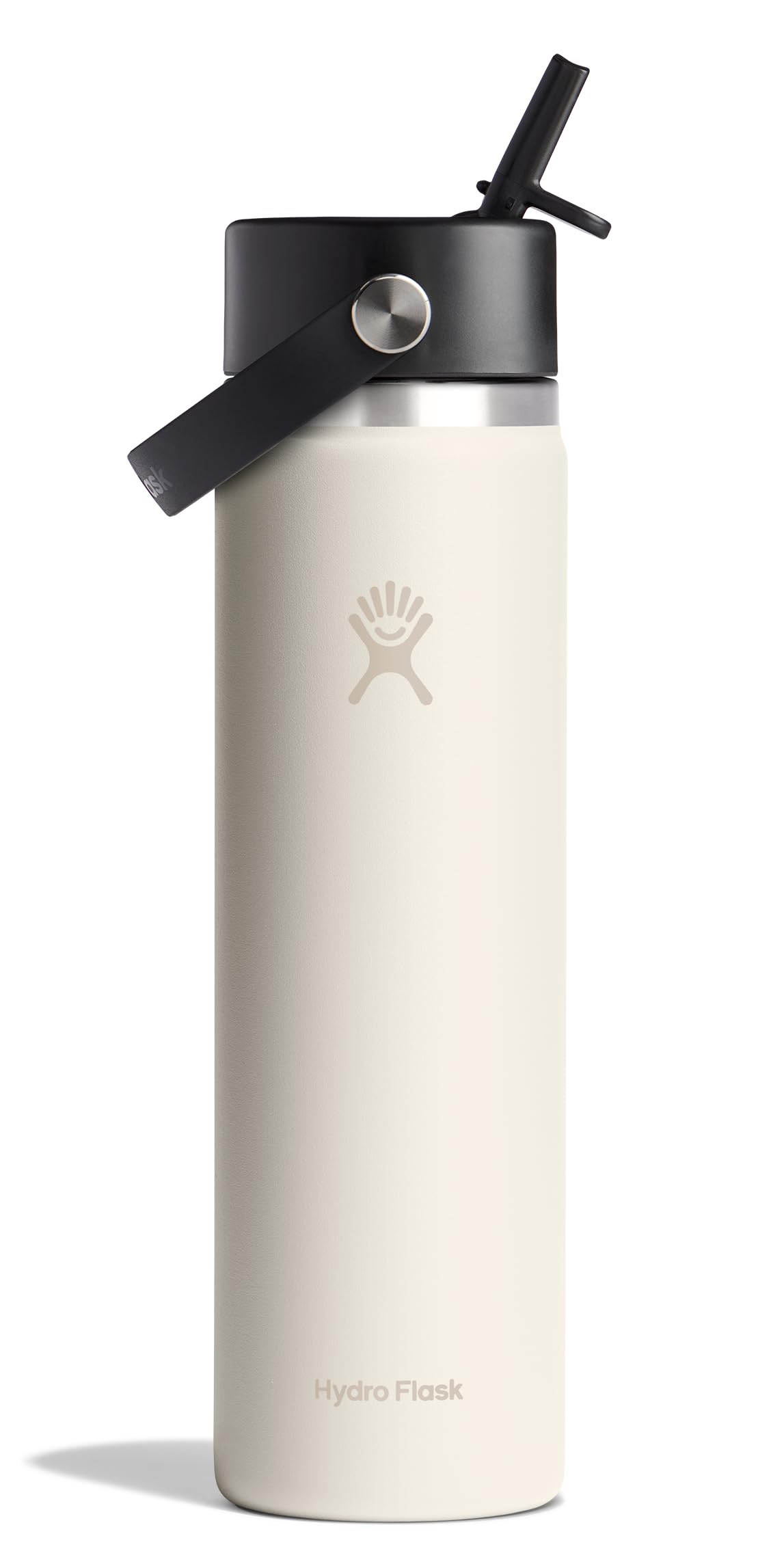 Hydro Flask Wide Mouth Vacuum Insulated Stainless Steel Water Bottle with Leakproof Straw Lid - Keeps Drinks Cold for 24 Hours - Perfect for Hiking, Gym, Travel, School & Everyday Use