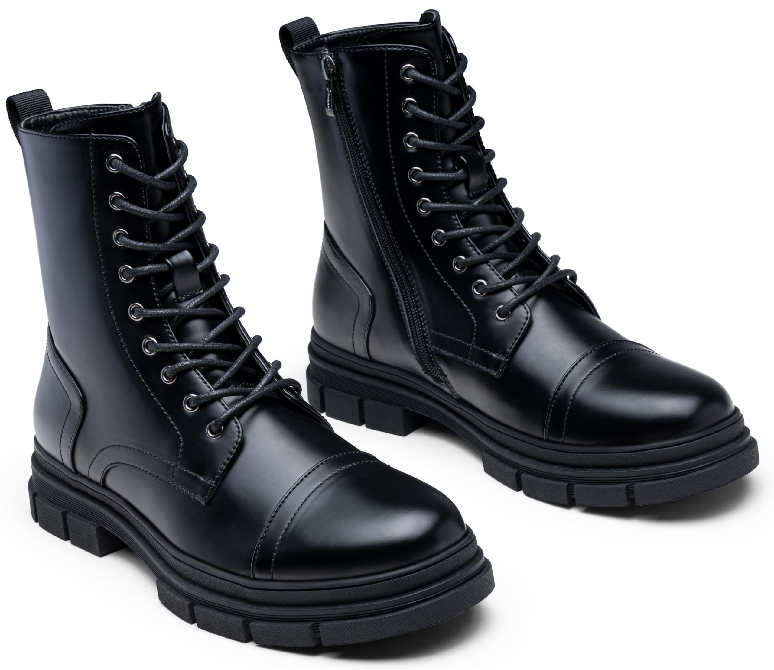 Jousen Men's High Top Motorcycle Boots - Waterproof Leather Riding Boots for Men - Perfect for Motorcycle Rides, Outdoor Adventures & Casual Wear