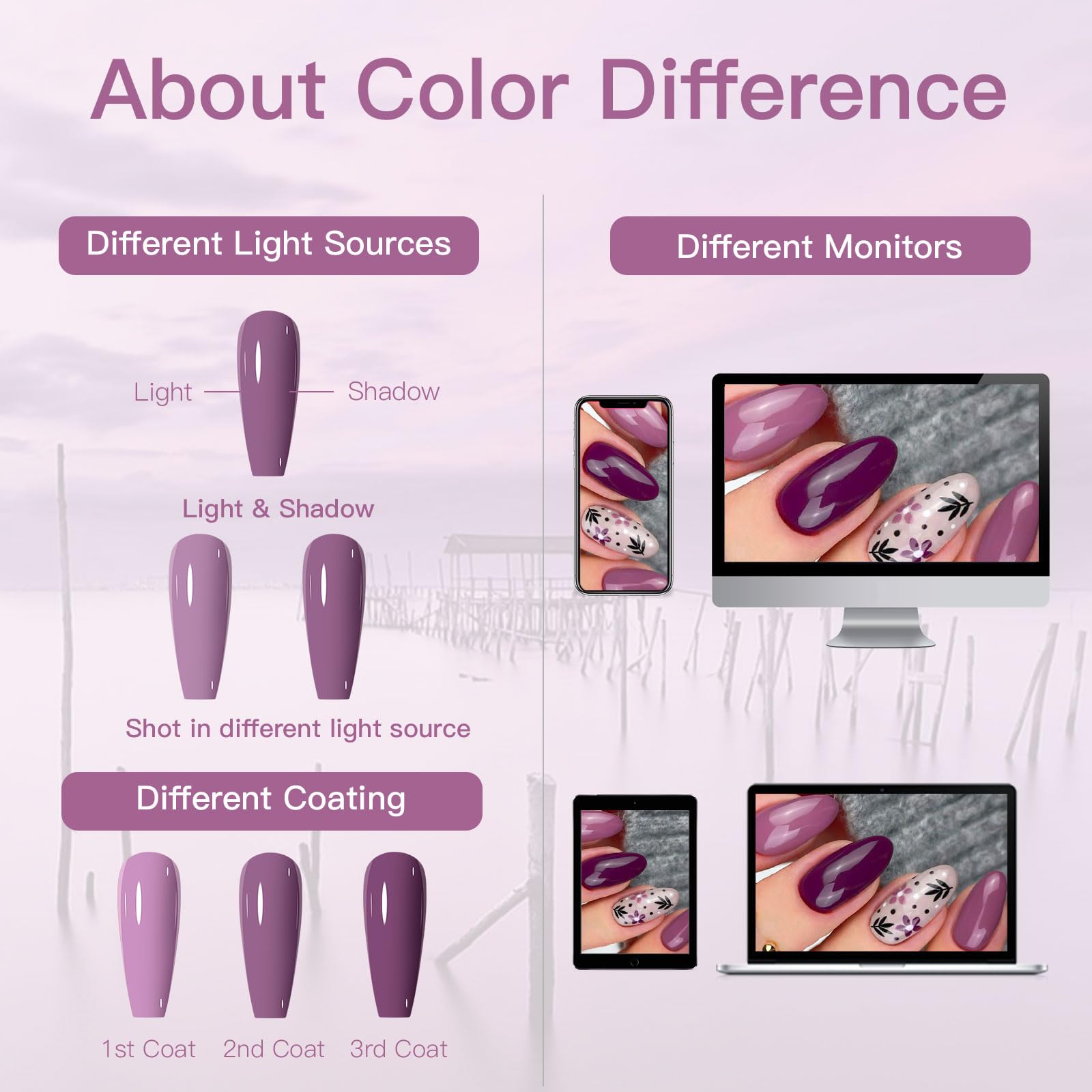 12pcs Soak Off UV LED Gel Nail Polish Set - Blue Purple Shimmer Nail Art Kit for Salon & Home Manicure | Long Lasting Gel Polish for Women | Perfect for Parties, Weddings & Special Occasions