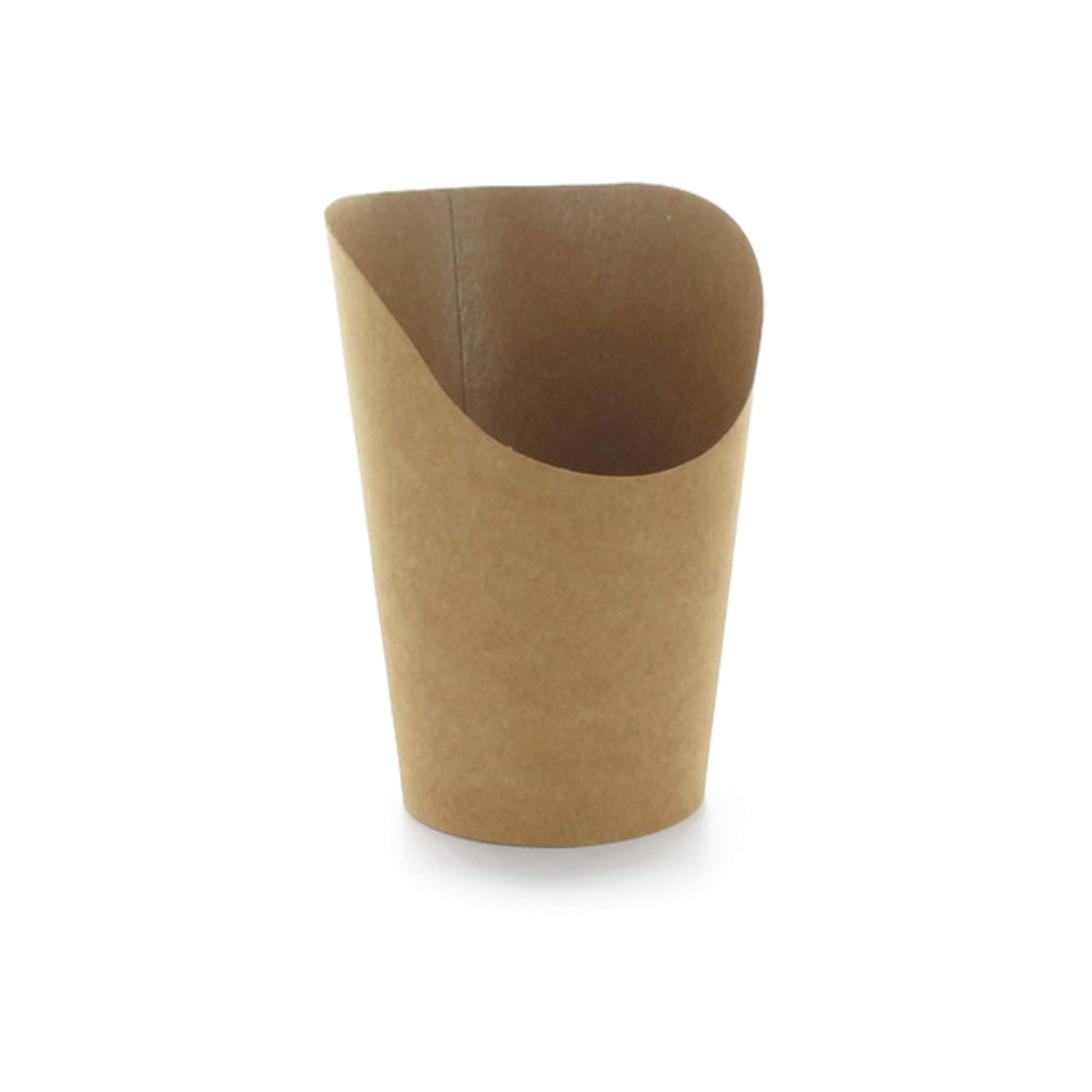 Eco-Friendly Brown Kraft Paper French Fry Holders - Disposable Food Containers for Fries & Wraps (5.5 oz, Case of 1200) | Perfect for Fast Food Restaurants, Food Trucks & Takeout Services