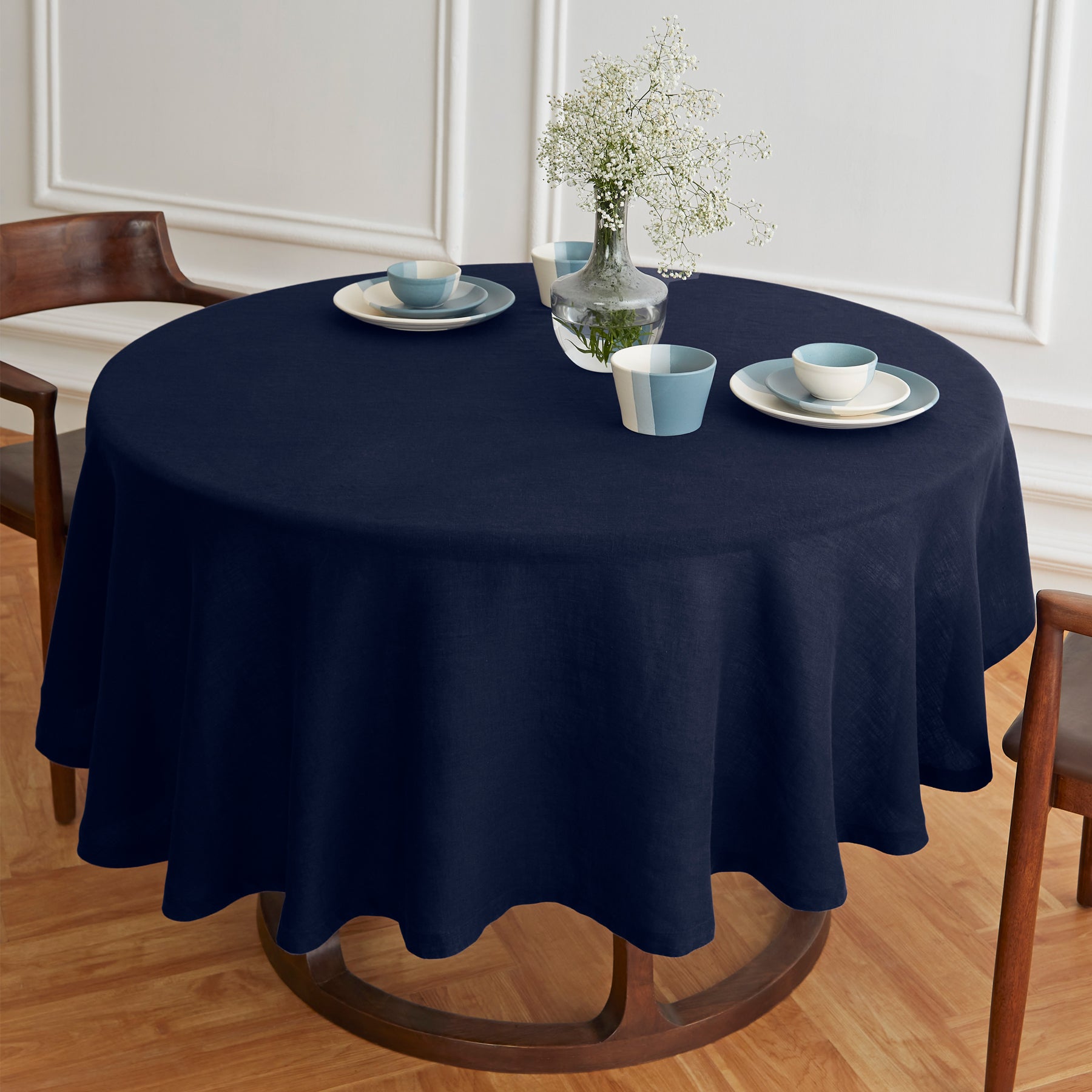 Sonoma Round Tablecloth - Premium Cotton Fabric for Dining & Parties - Perfect for Holiday Gatherings, Weddings & Home Decor