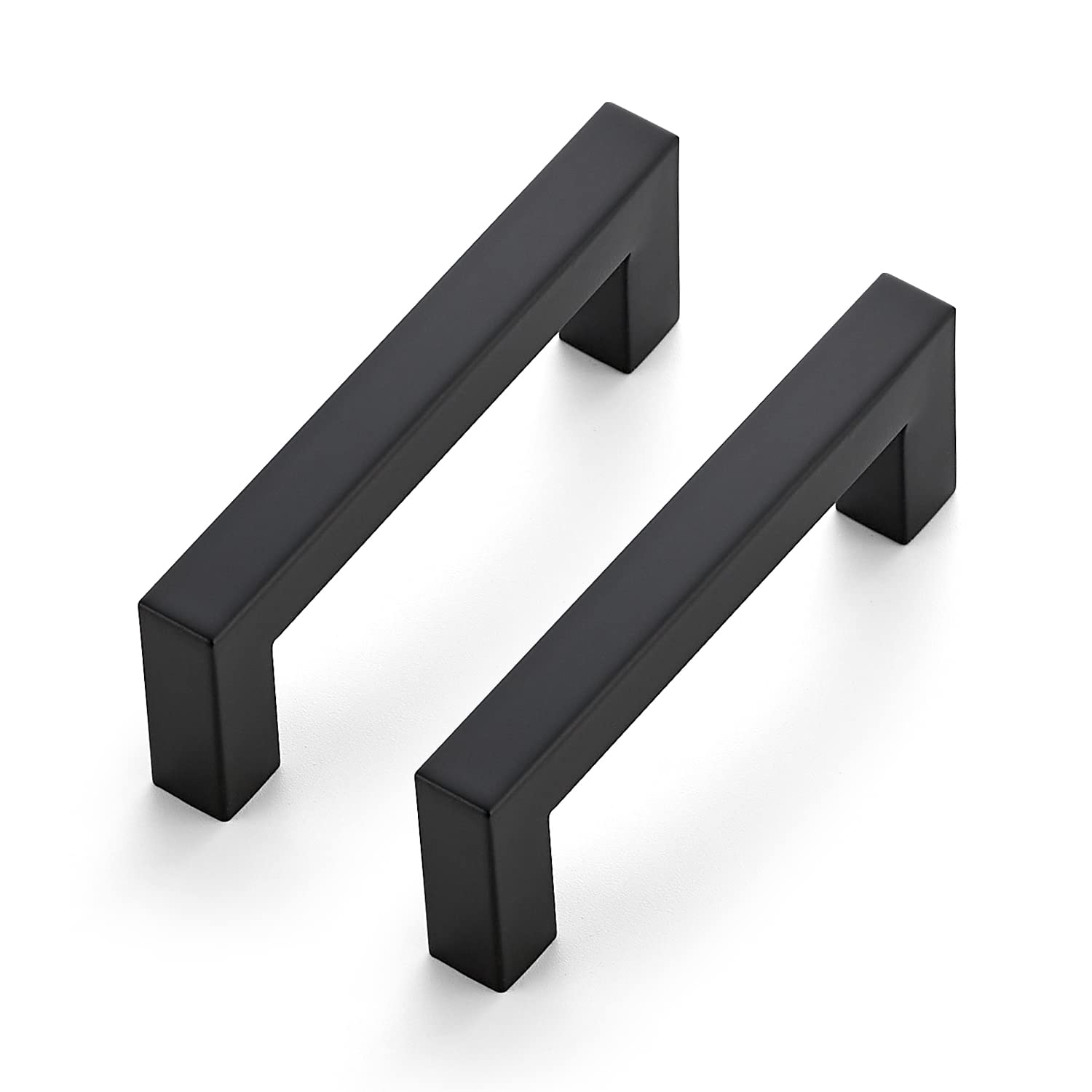 Ravinte 25 Pack 3.5 Inch Square Cabinet Handles - Matte Black Kitchen Cabinet Pulls & Drawer Handles - Durable Cabinet Hardware for Kitchen, Bathroom, Office & Furniture (Modern Home Upgrade)