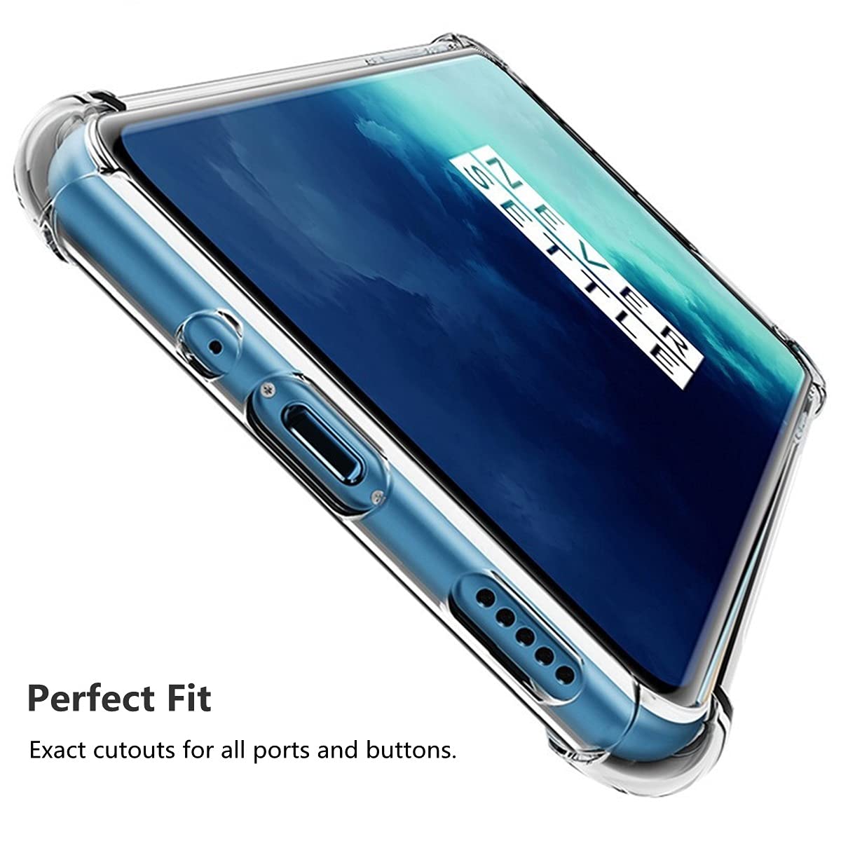 OnePlus 7T Pro Case Clear - Shockproof Protective Phone Cover with Soft TPU & Slim Design | Perfect for Everyday Protection & Drop Defense