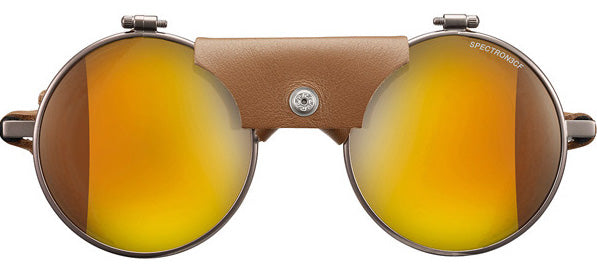 Julbo Vermont Classic Brass Fawn Polarized Sunglasses for Men & Women - UV Protection, Vintage Style, Outdoor Activities, Hiking, Driving, Beach