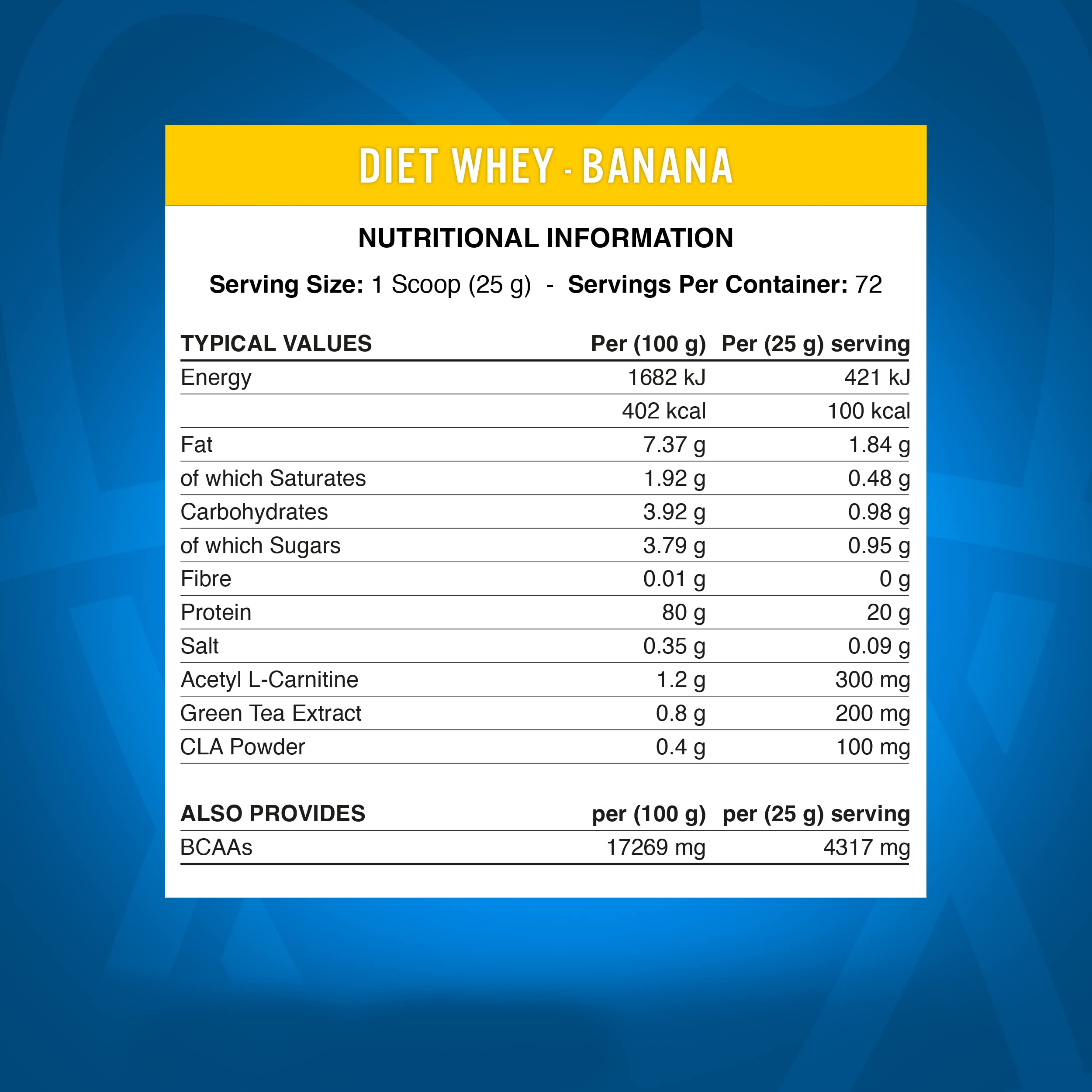 Applied Nutrition Diet Whey Protein Powder - Banana Milkshake Flavor, 450g | Low-Calorie Muscle Recovery & Weight Management | Perfect for Post-Workout Shakes & Healthy Smoothies
