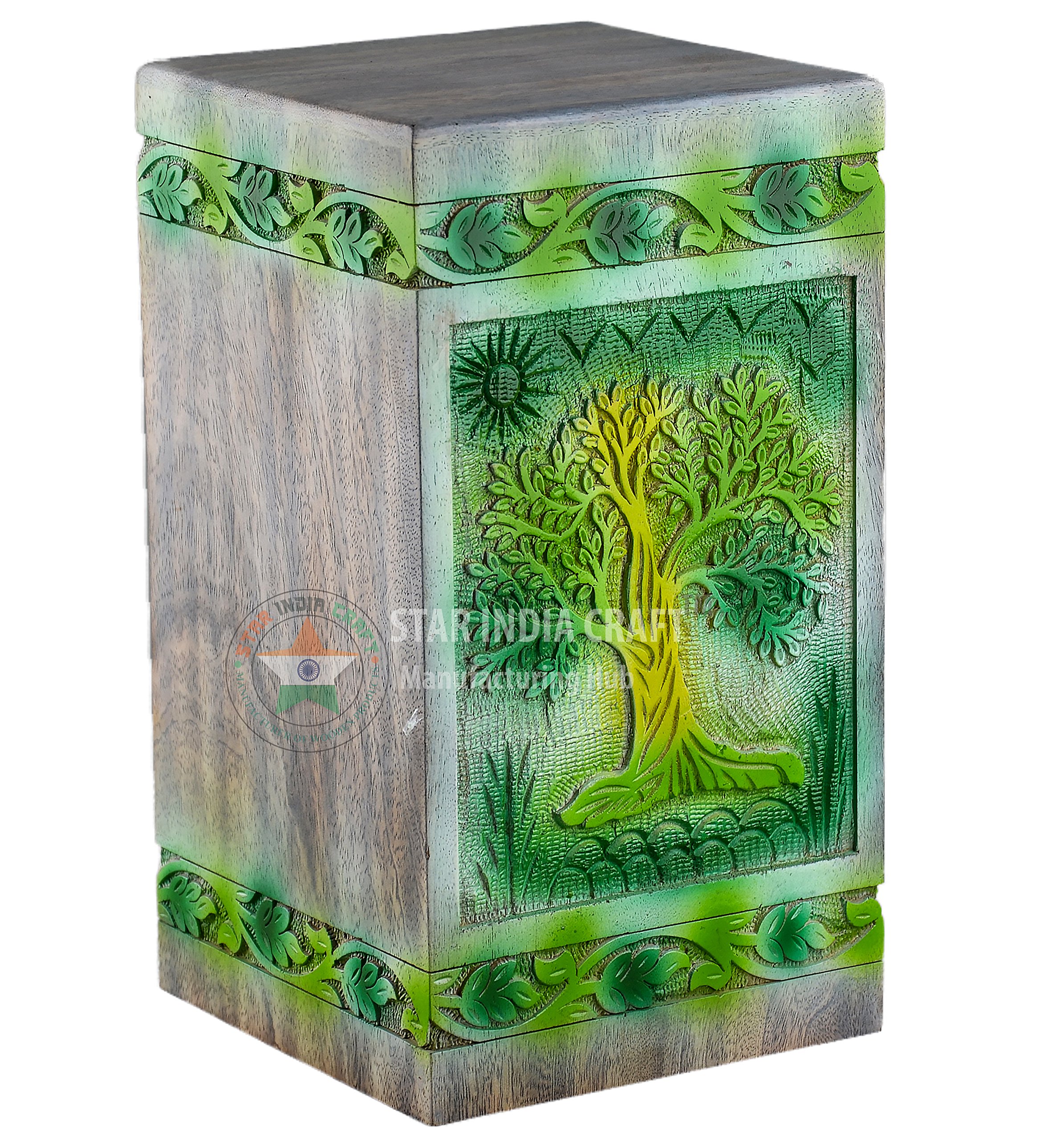 Premium Rosewood Cremation Urn for Human Ashes - Handcrafted Wooden Funeral Urn Box for Pets, Dogs & Cats - Medium Size Holds 150 lbs - Memorial Keepsake for Home Display, Burial Ceremonies & Pet Remembrance