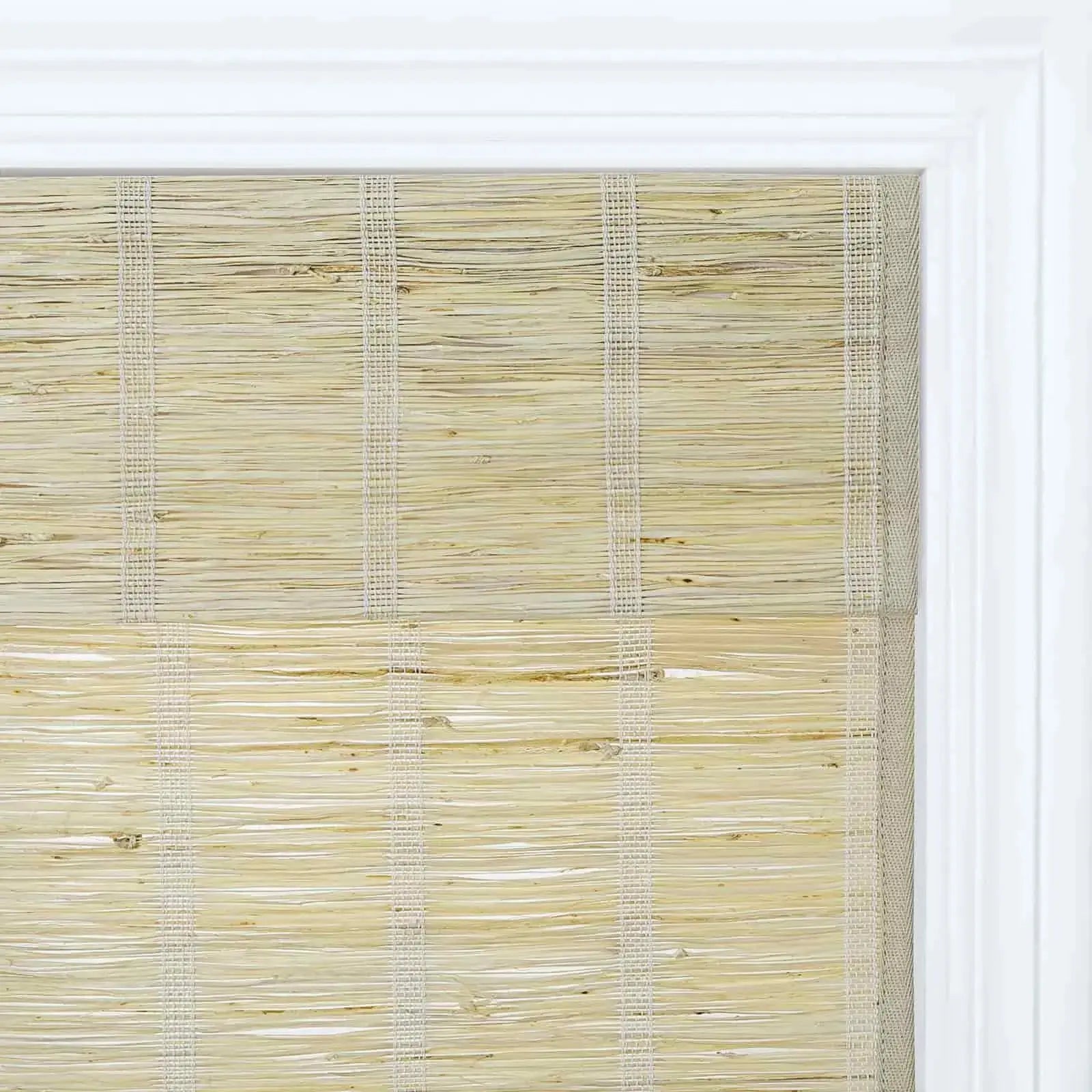 Rae Natural Ramie Jute Woven Wood Window Shades - Series M | Eco-Friendly Bamboo Blinds for Living Room, Bedroom & Office | Light Filtering & UV Protection