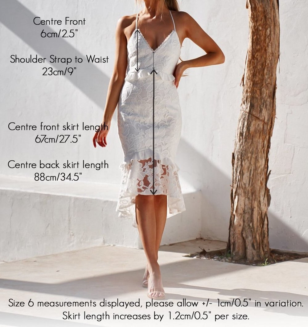 Elegant Abby Midi Dress for Women - White Flowy Summer Dress for Casual Wear, Office & Special Occasions