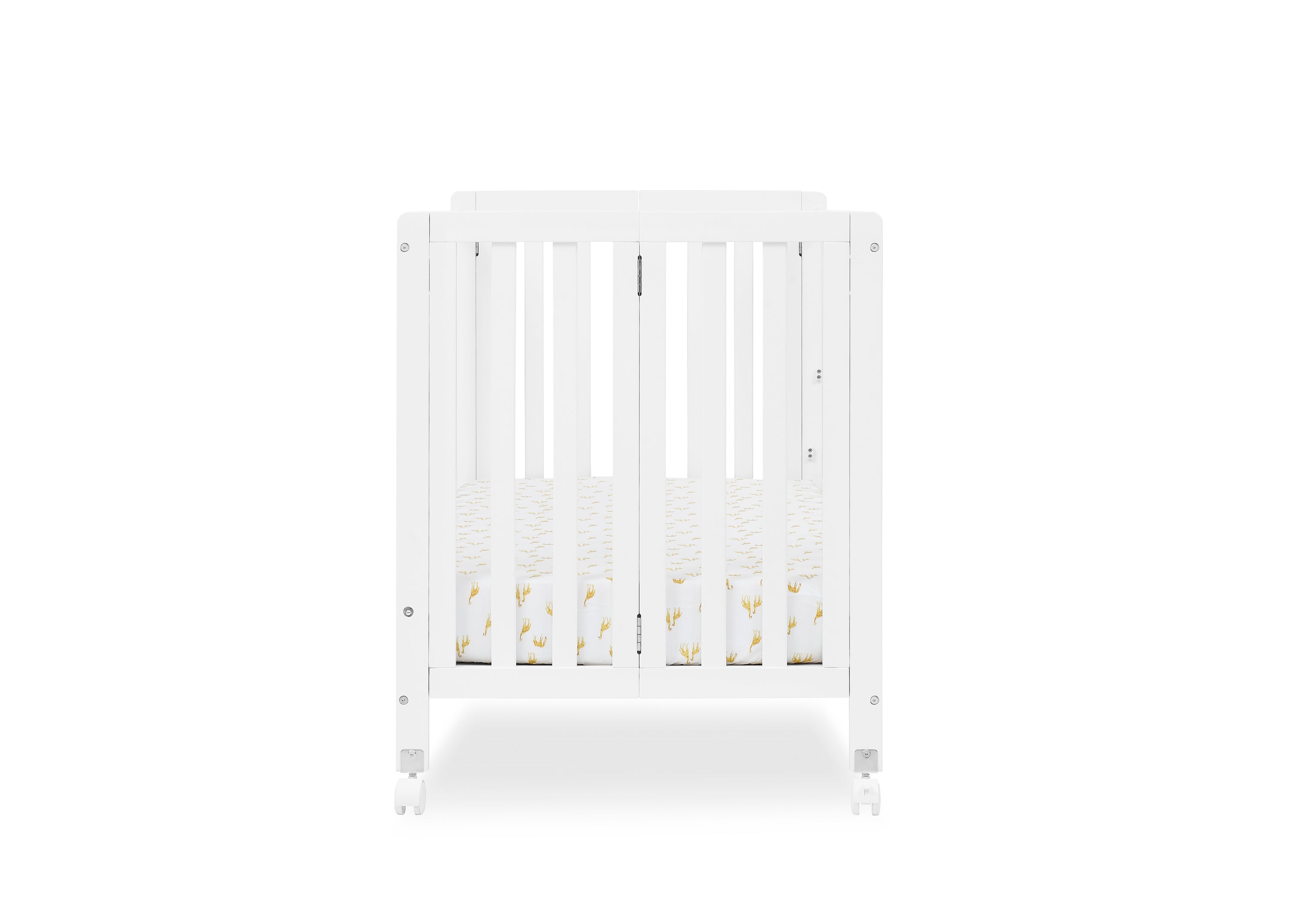 Aria Full Size Portable Folding Crib - Lightweight Travel Baby Bed for Home, Nursery & On-The-Go | Compact Foldable Design for Easy Storage & Transport