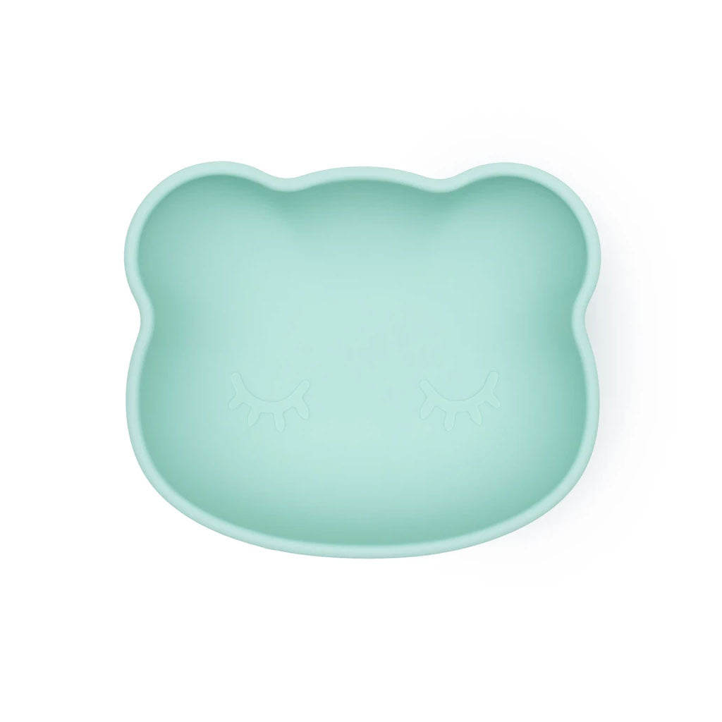 We Might Be Tiny Bear Stickie Bowl and Lid - Reusable Silicone Food Storage Container for Kids Lunch, Snacks, and Meal Prep - Perfect for Home, School, and Travel