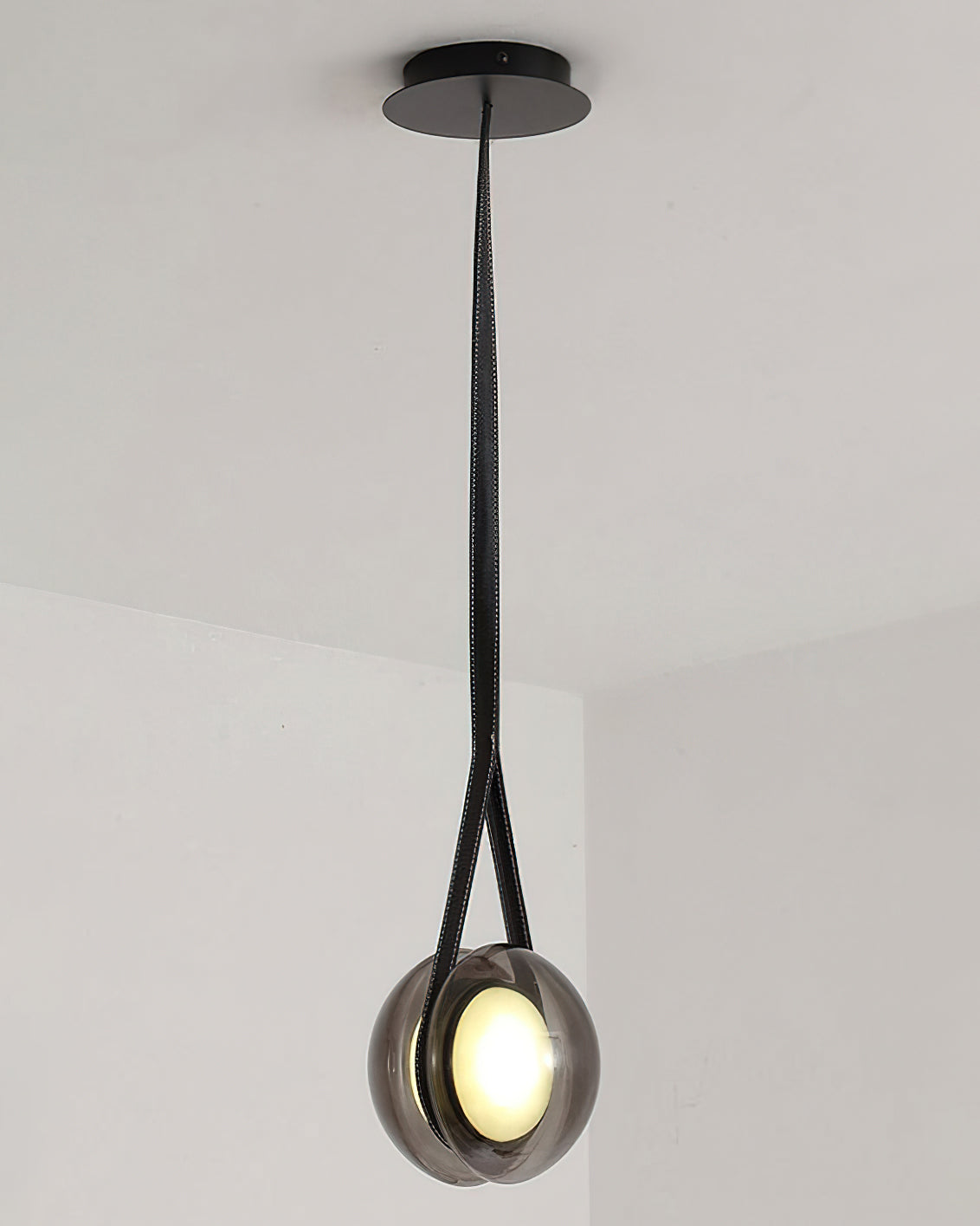 Modern Blackhole Glass Pendant Light Fixture - Elegant Ceiling Lighting for Dining Room, Kitchen Island & Bedroom Decor