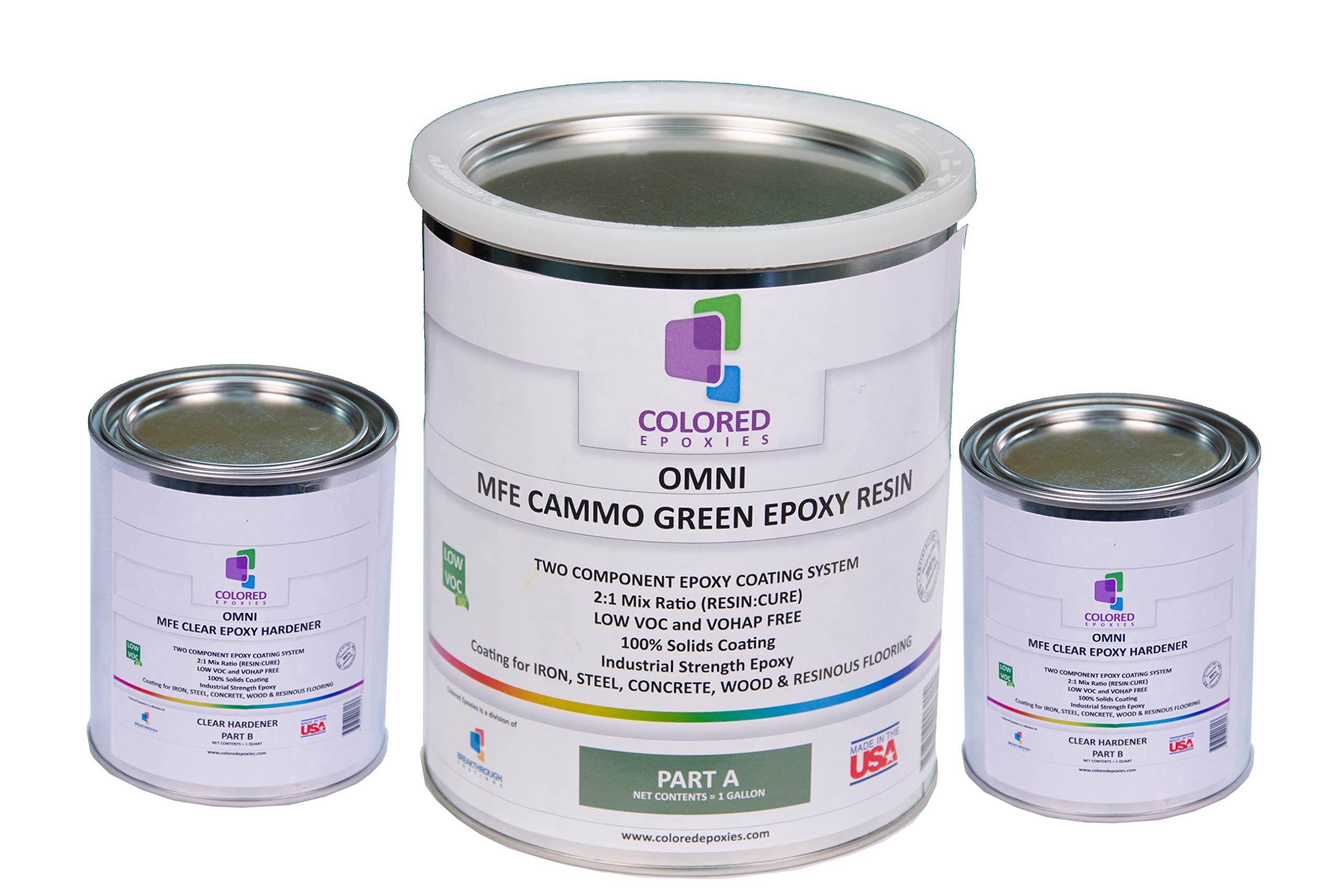 Premium Cammo Green Epoxy Resin Kit - 1.5 Gallon for Bar Tops, Table Tops, Wood, Concrete & DIY Art Projects | High-Gloss Finish for Countertops, River Tables, Resin Crafts & Home Decor