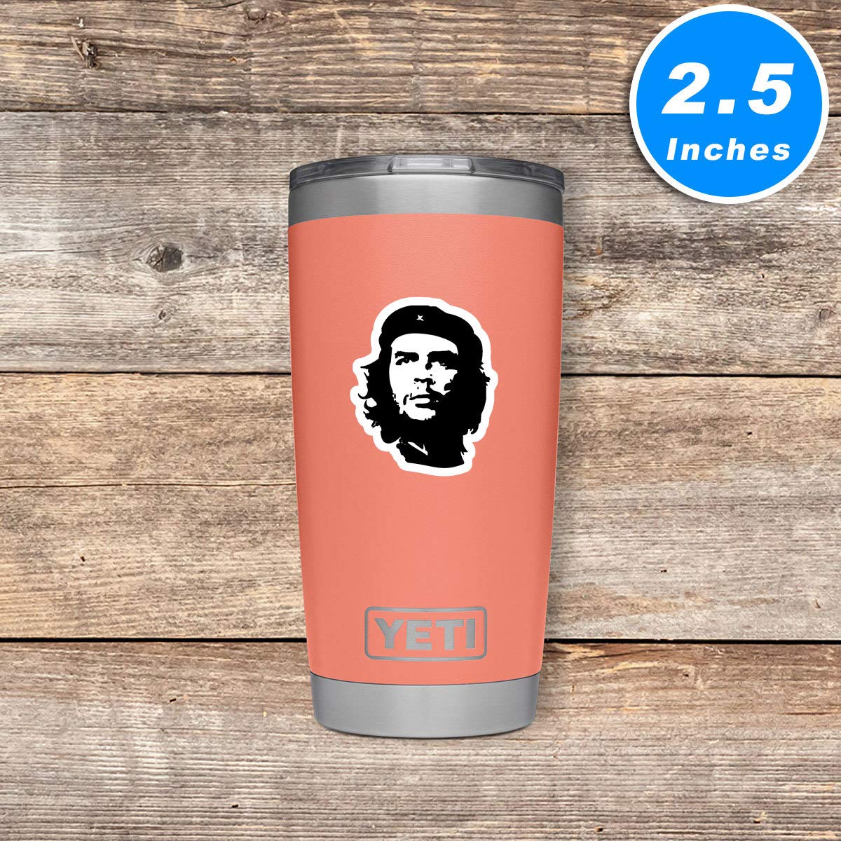 Che Guevara Stickers - 3 Pack (2.5, 3, 4 Inch) - Inspirational Laptop, Phone & Water Bottle Decals - Perfect for Students, Activists & Travelers