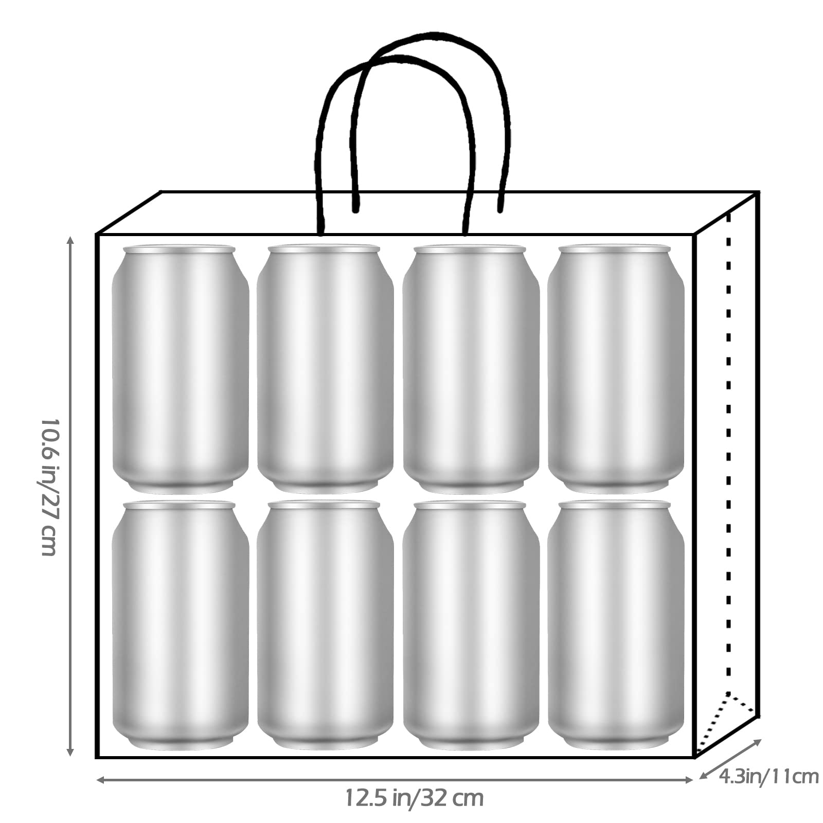 AZOWA Large Kraft Paper Gift Bags with Handles - 12.5