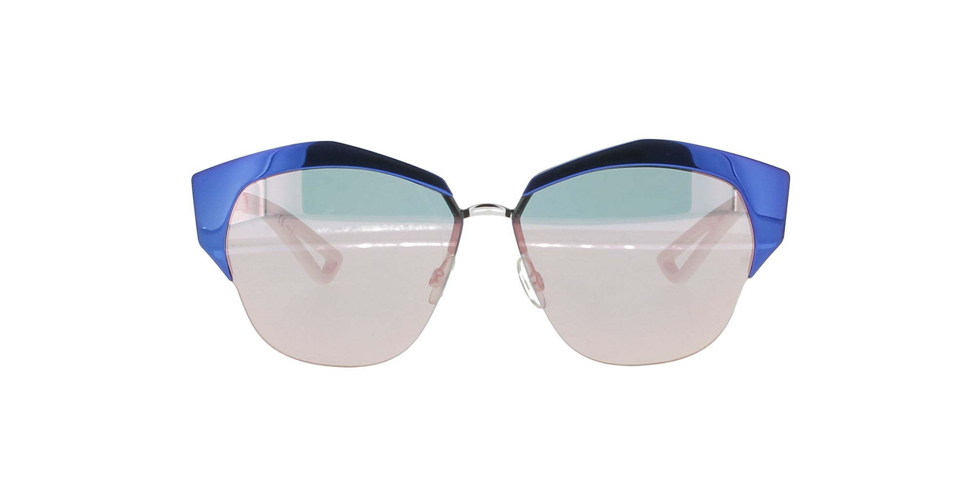 Dior Blue Mirrored Sunglasses for Women & Men - UV Protection, Fashion Luxury Shades for Beach, Driving & Outdoor Activities