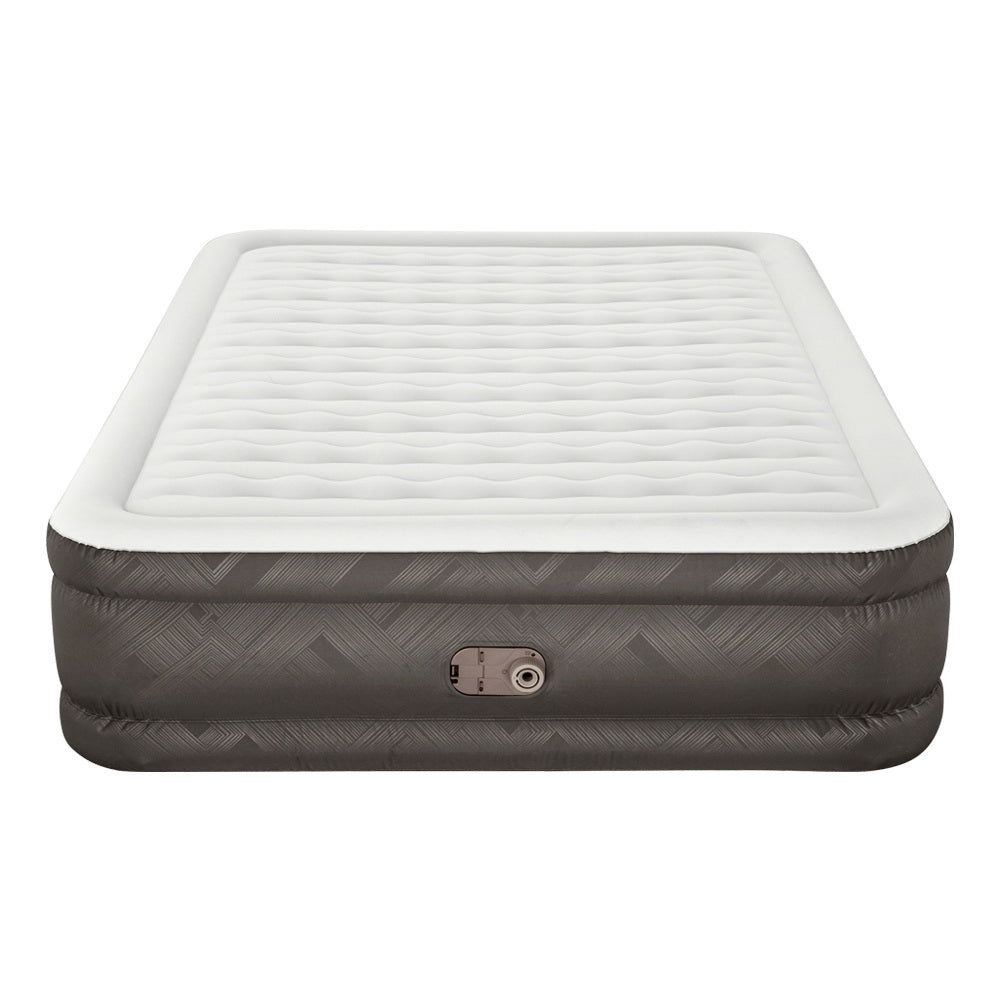 Bestway Queen Size Air Mattress with Built-in Pump - Inflatable Camping Bed for Indoor & Outdoor Use - Perfect for Guests, Travel, and Backyard Camping