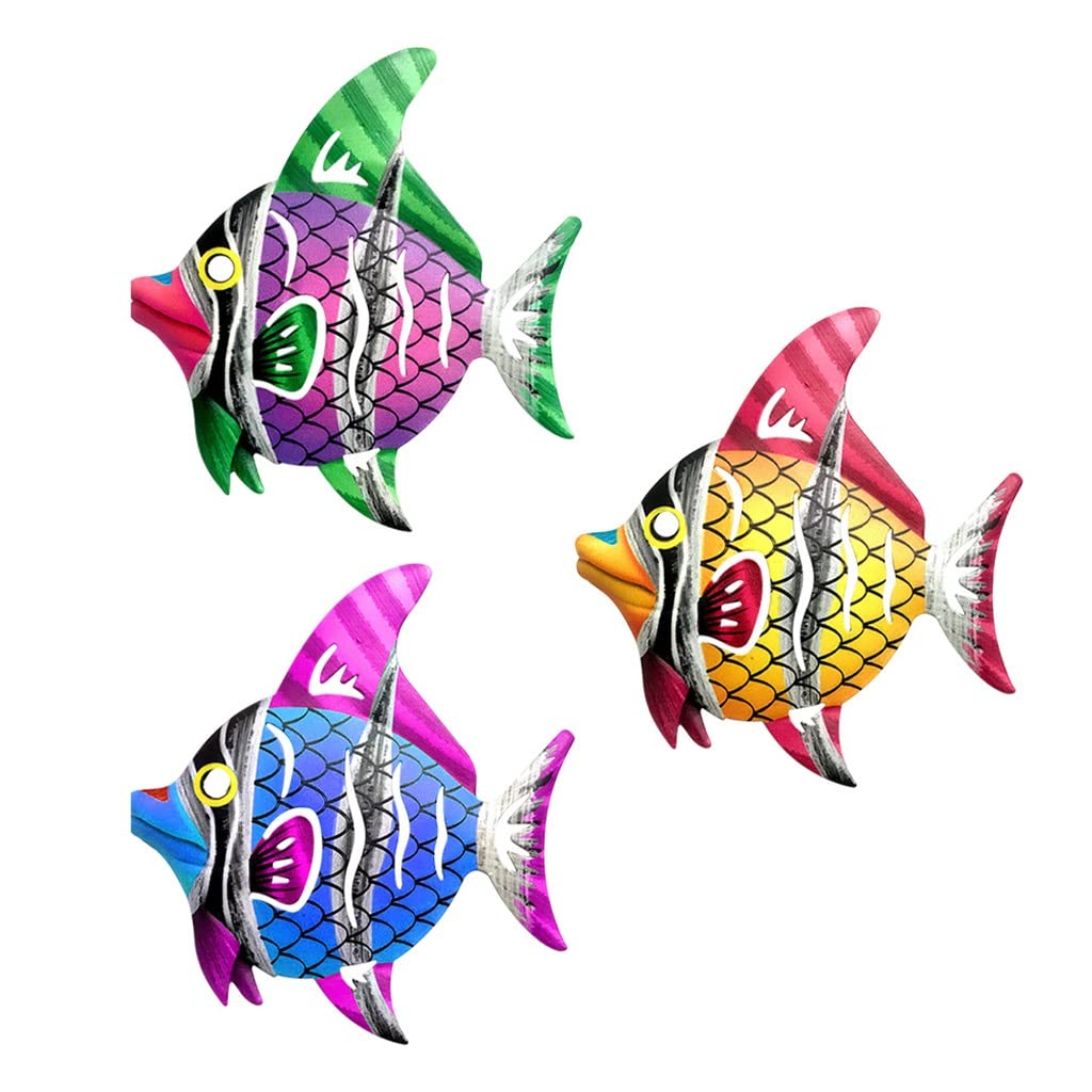 3-Piece Colorful Metal Wall Art Sculpture Set - Garden Decor, Hanging Home Ornament for Patio, Bathroom, Balcony & Bedroom | Outdoor & Indoor Decoration for Housewarming, Wedding & Party Decor