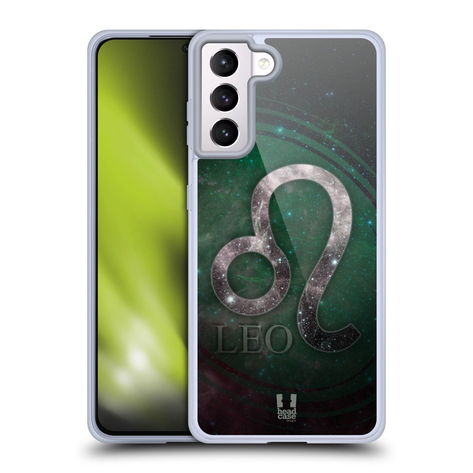 Head Case Designs Leo Nebula Zodiac Symbols Soft Gel Case for Samsung Galaxy S21+ 5G - Protective Phone Cover with Matching Wallpaper for Daily Use & Gift Giving