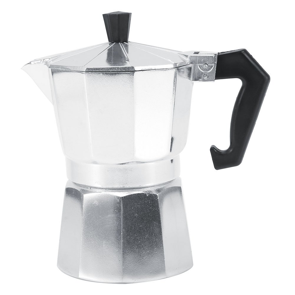 Puseky 3-Cup Aluminum Italian Moka Pot Stovetop Espresso Maker for Rich Coffee - Perfect for Home, Office & Camping Brewing