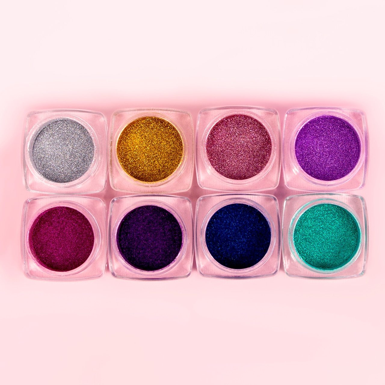 Rub On Collection Chrome Powders - Metallic Nail Art Powder for Stunning Manicures | Perfect for Nail Salons & DIY Home Nail Designs