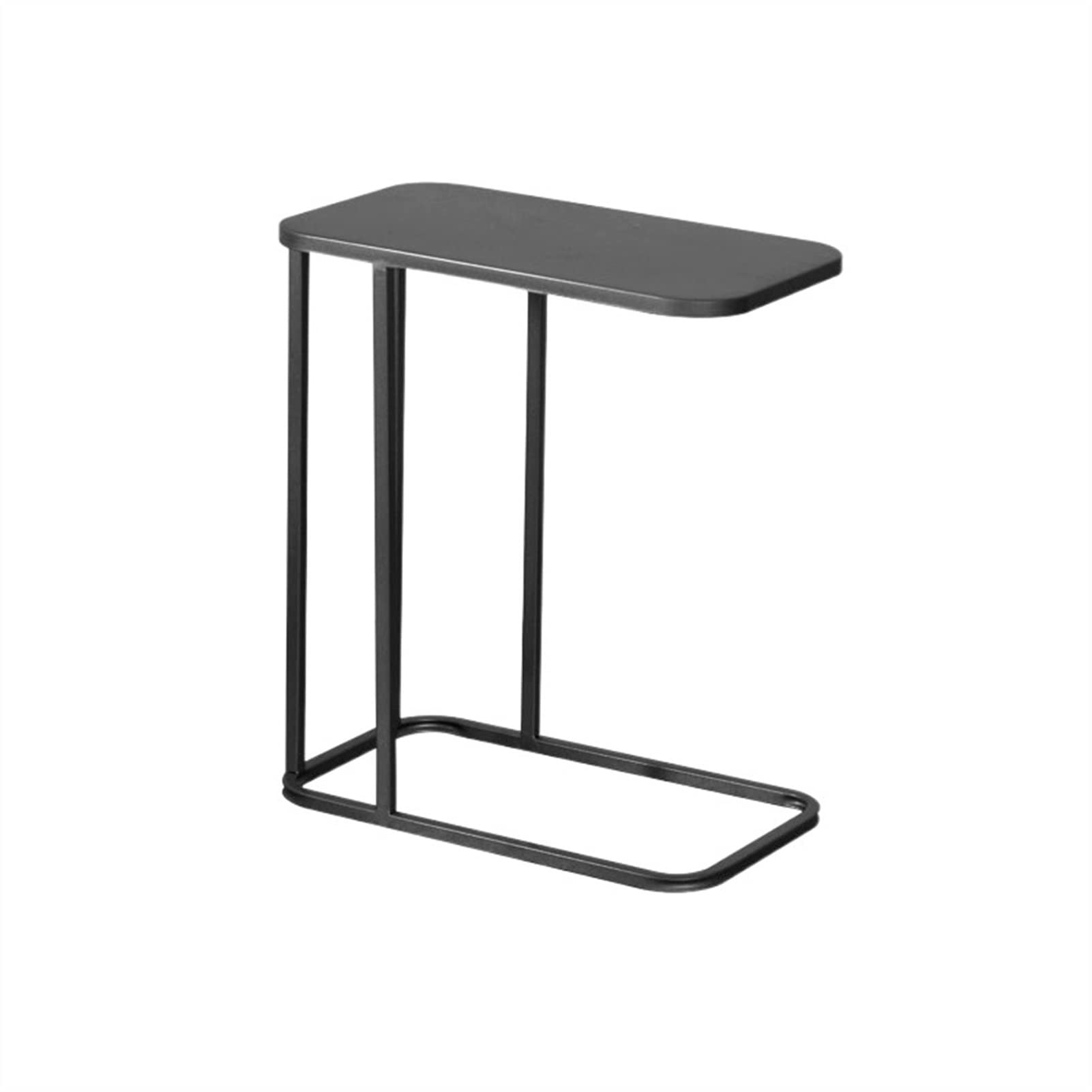 Modern Round Coffee Table - Light Luxury C-Shaped Metal Side Table for Living Room, Bedroom & Office - Stylish Small End Table with Glass Top for Home Decor & Salon Furniture