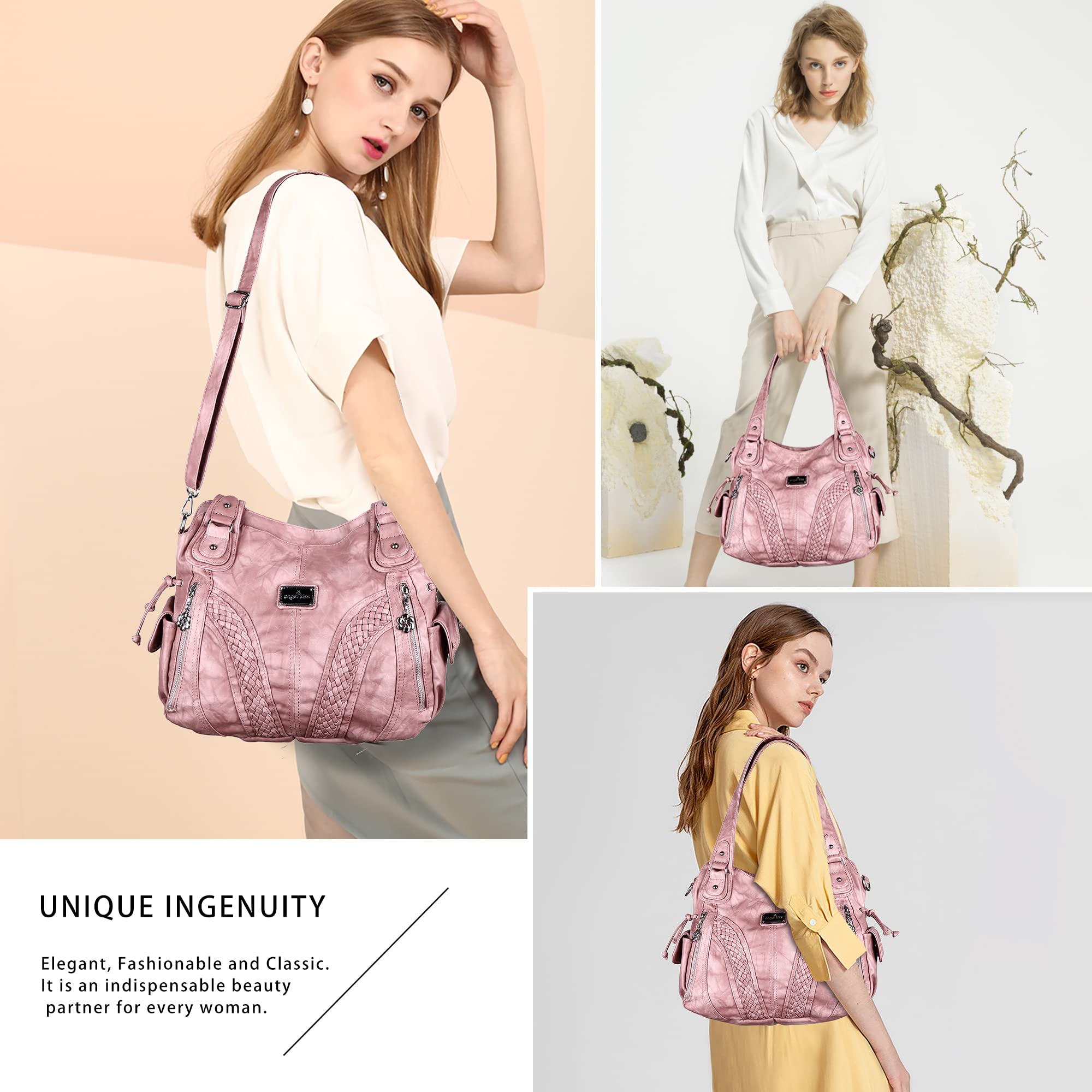Stylish Women's Tote Bag & Shoulder Purse - Premium Washed Synthetic Leather Top Handle Satchel for Work, Travel & Everyday Use