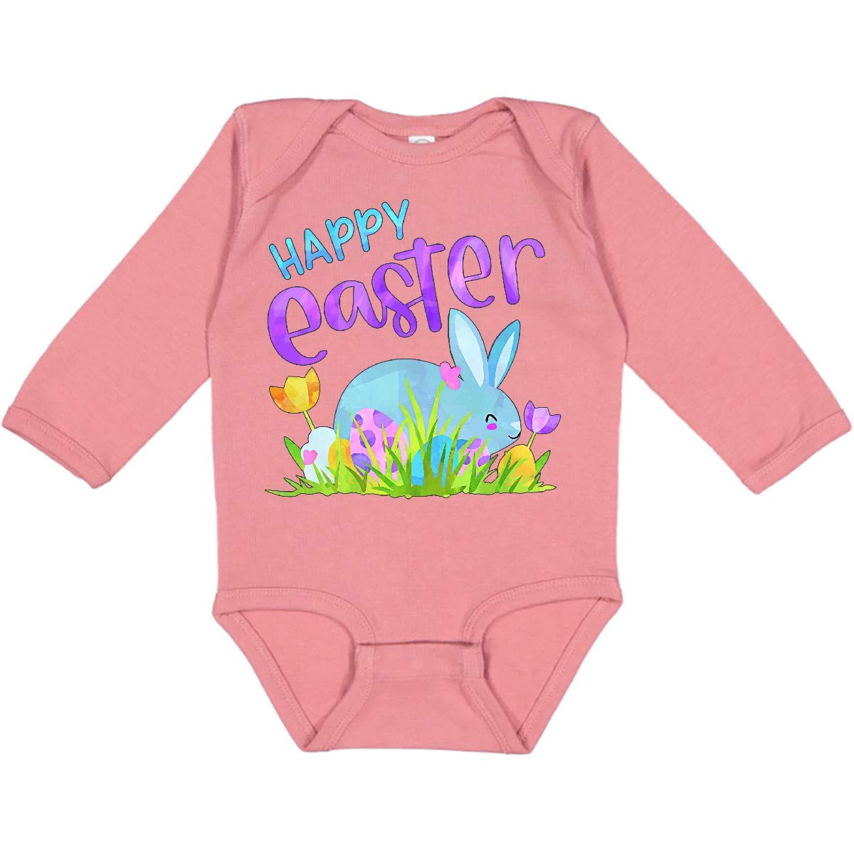 Happy Easter Bunny Creeper - Blue Bunny & Eggs Design for Baby