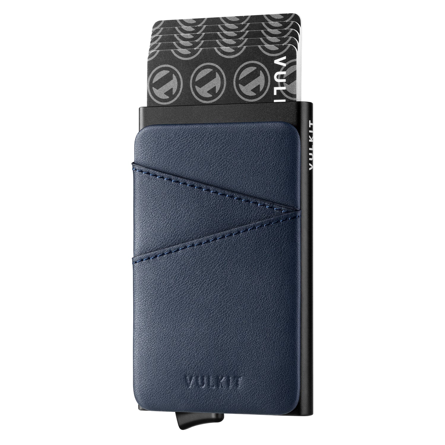 VC106 Minimalist Leather Card Holder with Extra Pocket for Cash & Coins - Slim RFID Blocking Wallet for Men & Women (Perfect for Travel, Everyday Use & Gift)