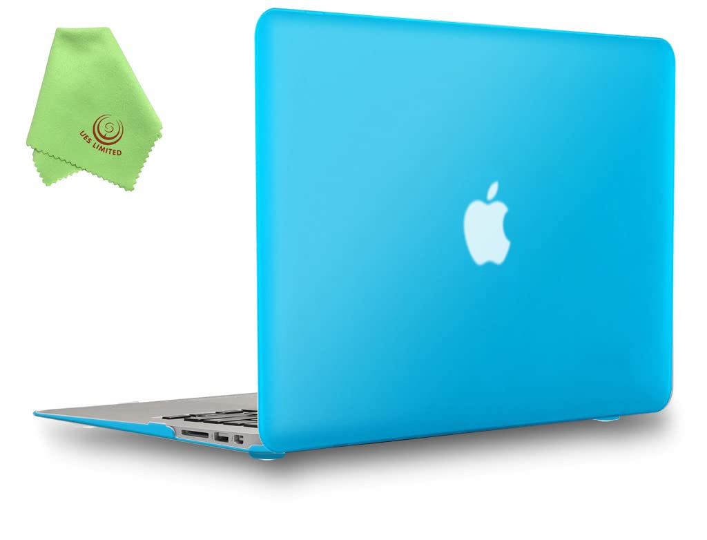 UESWILL Smooth Matte Hard Shell Case Cover for MacBook Air 11 inch (Model A1370 / A1465) - Aqua Blue | Lightweight Protective Laptop Cover for Work, Travel & School
