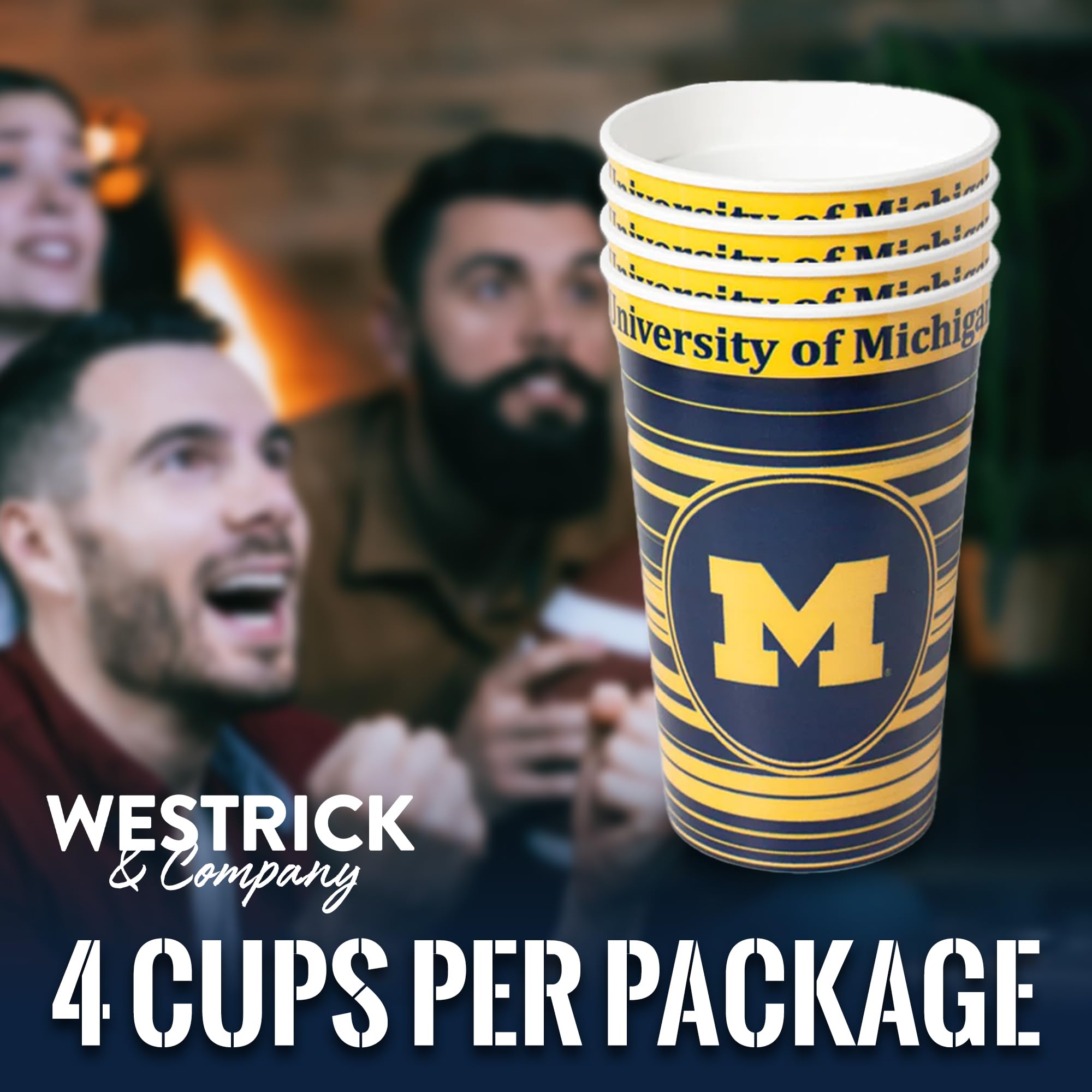 Arizona Wildcats 24 oz Souvenir Cups 4 Pack - Team Memorabilia & Collectible Drinkware for Fans - Reusable Tumblers Great for Game Day Parties, Home Decor & Sports Collections