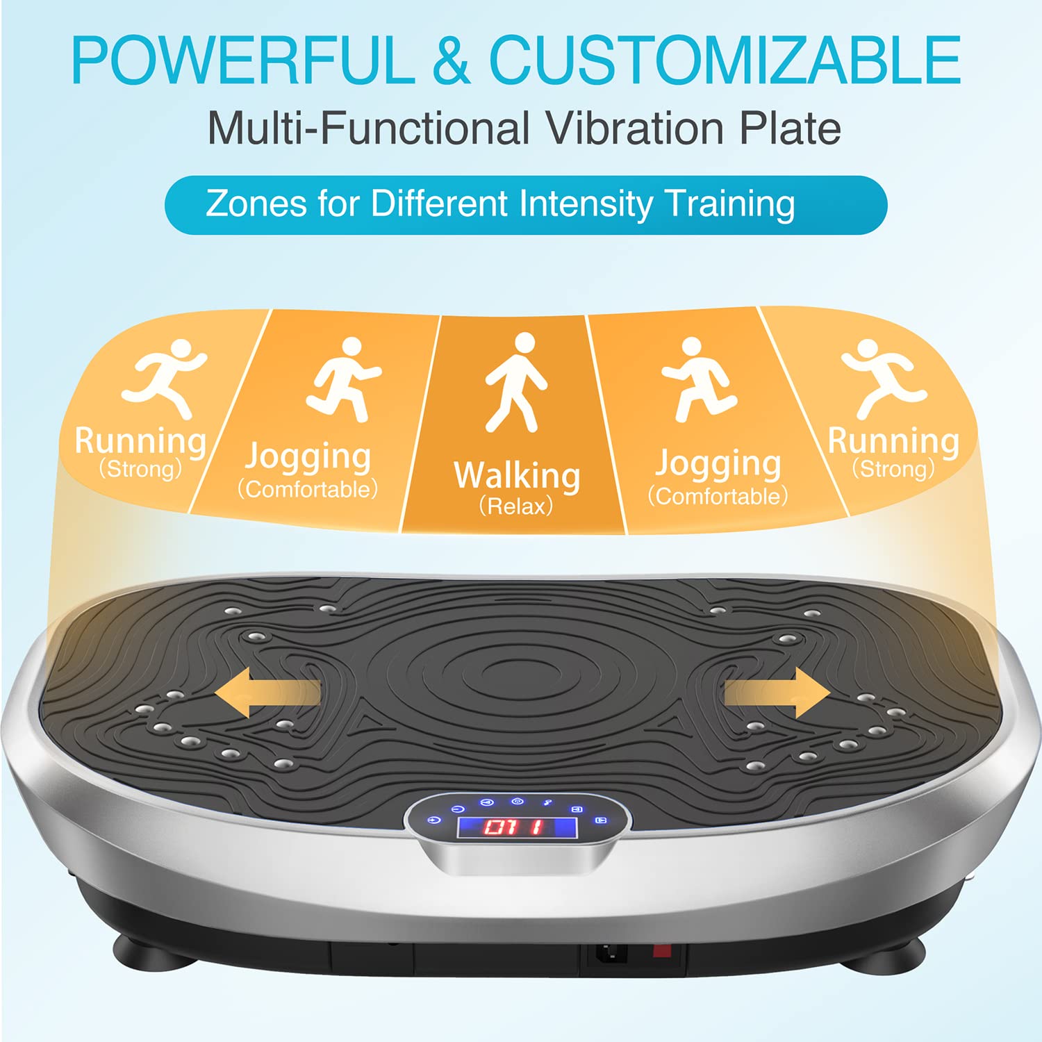 AXV Vibration Plate Exercise Machine - Whole Body Workout Platform for Weight Loss, Toning & Fitness - Power Vibration Technology - Perfect for Home Gyms, Wellness & Body Shaping - Ideal for Post-Workout Recovery, Senior Fitness & Low-Impact Exercise
