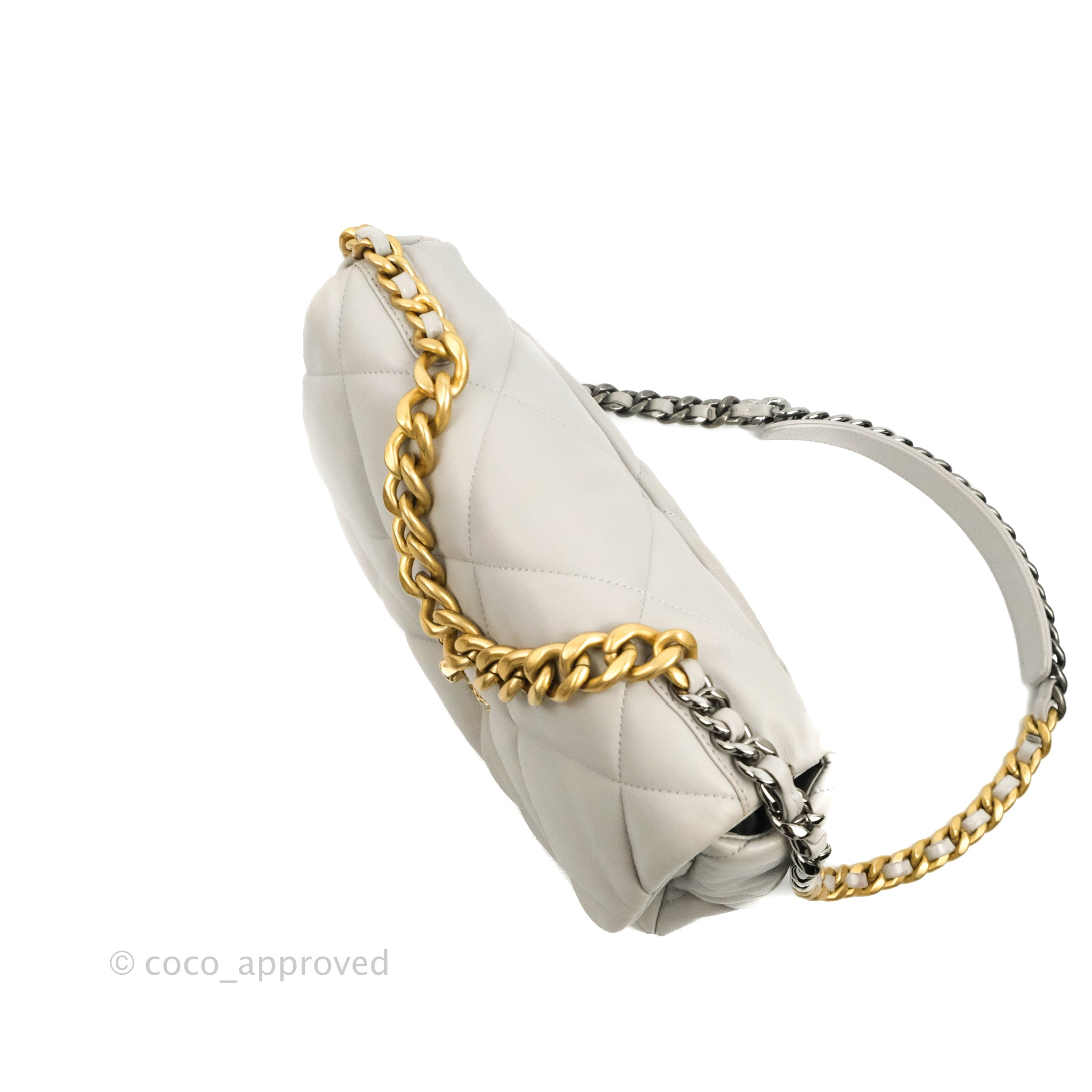 Chanel 19 Medium Grey Mixed Hardware Flap Bag - Luxury Designer Handbag for Women | Perfect for Work, Evening Events & Everyday Use