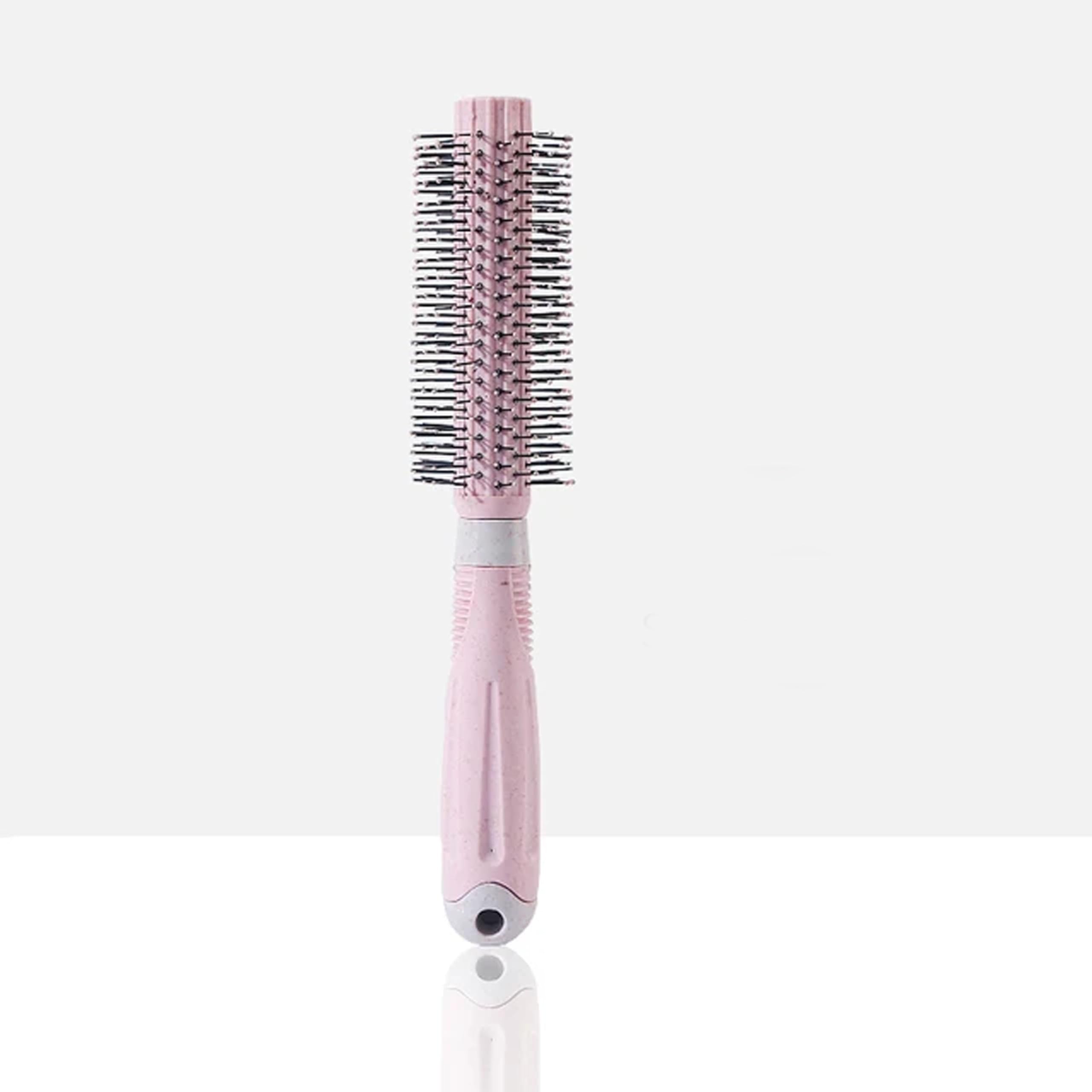 BlackLaoban Round Hair Brush for Blow Drying & Styling - Soft Nylon Bristles for Curly or Straight Hair - Perfect for Women & Men (Light Pink) - Ideal for Salon, Home Use & Travel Styling