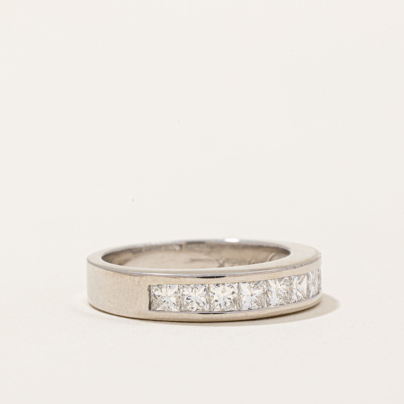 Princess Cut Diamond Semi Eternity Band Ring - 0.93ctw Size 6 | Perfect for Anniversary Gifts, Engagement Rings & Wedding Bands | Elegant Jewelry for Women