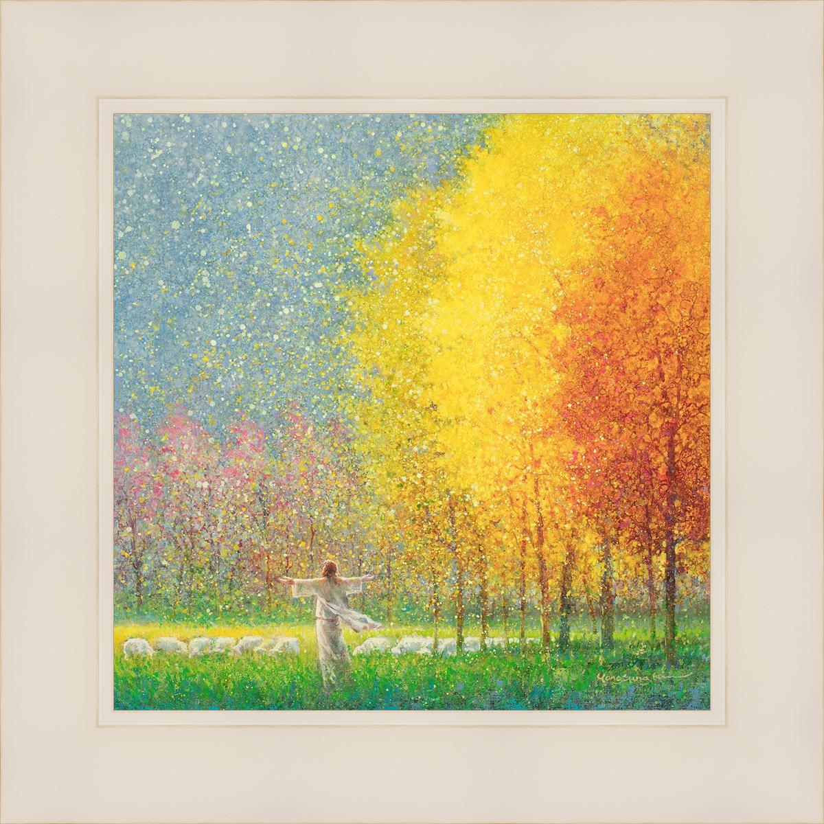 In His Glory By Yongsung Kim - Christian Wall Art, Inspirational Bible Verse Canvas Print for Home & Church Decor