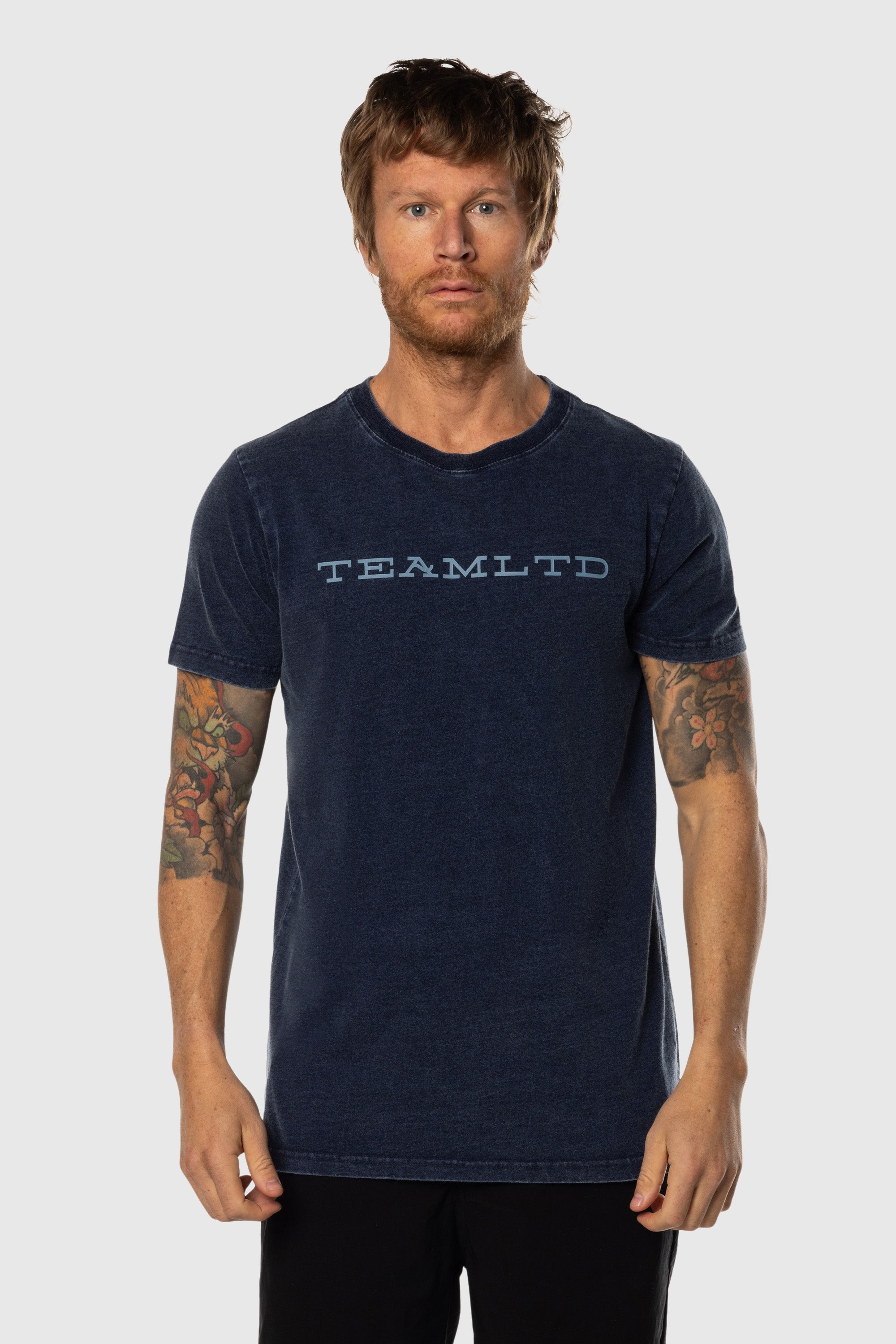 Vintage Navy Subtle Tee - Soft Cotton T-Shirt for Men & Women - Casual Everyday Wear & Layering