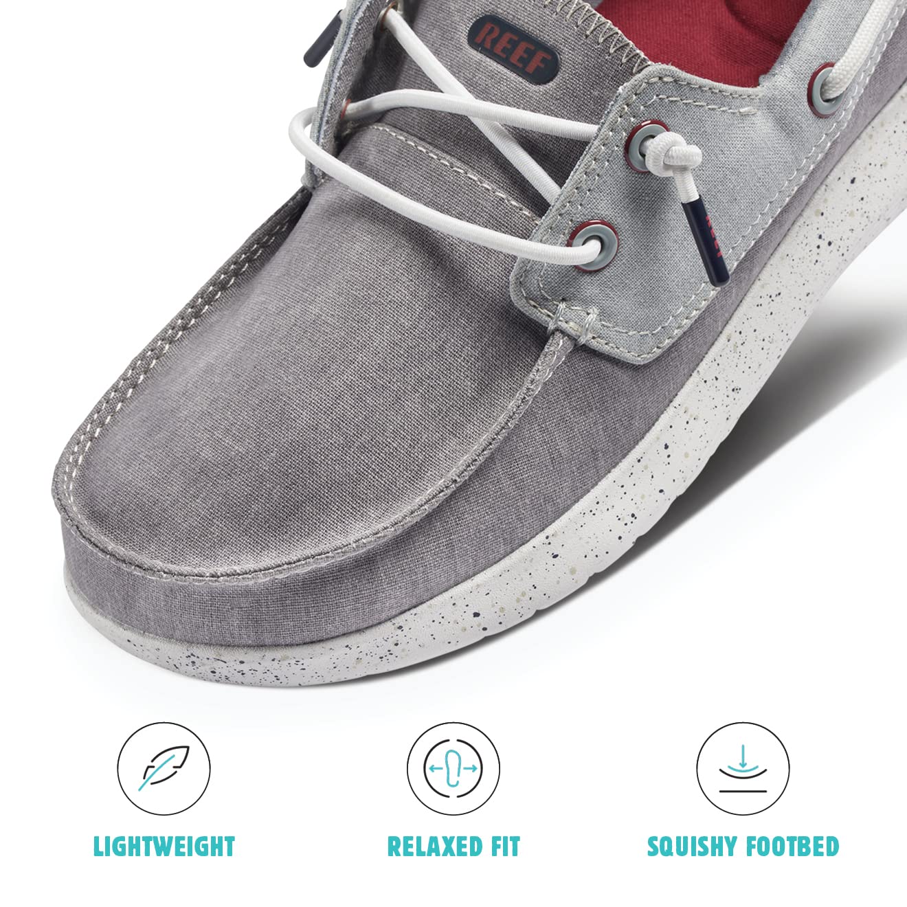 REEF Swellsole Pier Boat Shoe for Men & Women - Comfortable Memory Foam Footbed, Lightweight & Flexible Water Shoes - Perfect for Boating, Beach, and Outdoor Activities
