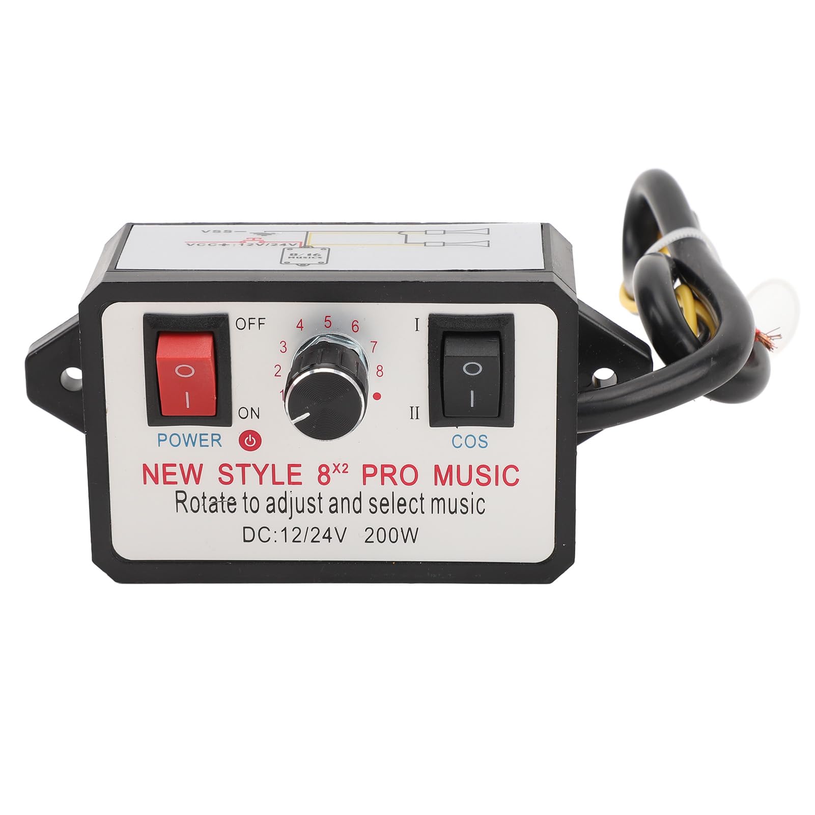 16 Sound Effect Electric Horn Controller - ABS Car & Motorcycle Horn with Loud Sound for Safety & Customization | Perfect for Off-Roading, Racing & Urban Commuting