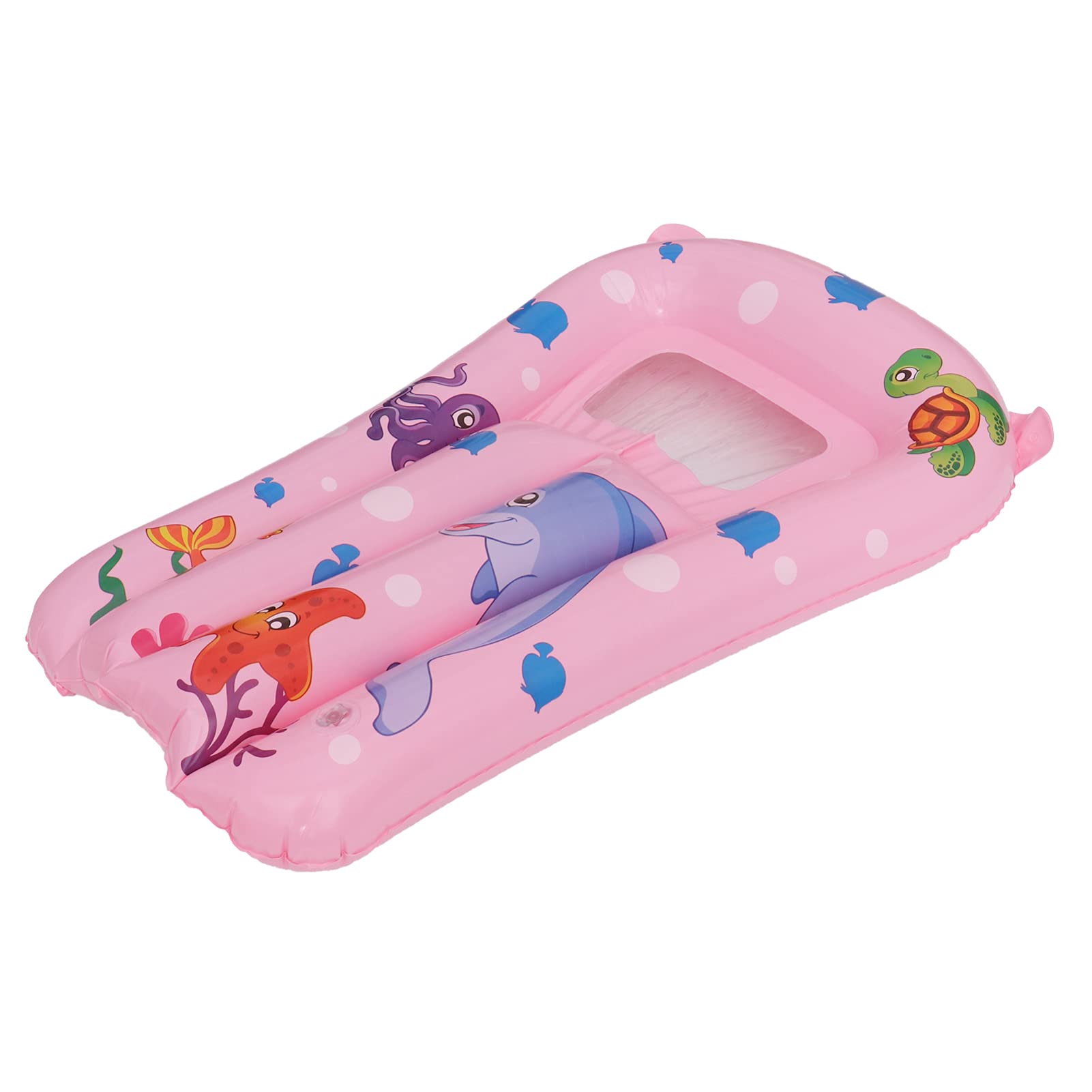 Inflatable Pink Bodyboard Raft - Swimming Pool Float with Handles, Beach Lounger & Floating Mattress for Kids - Perfect for Pool Parties, Beach Vacations & Water Play