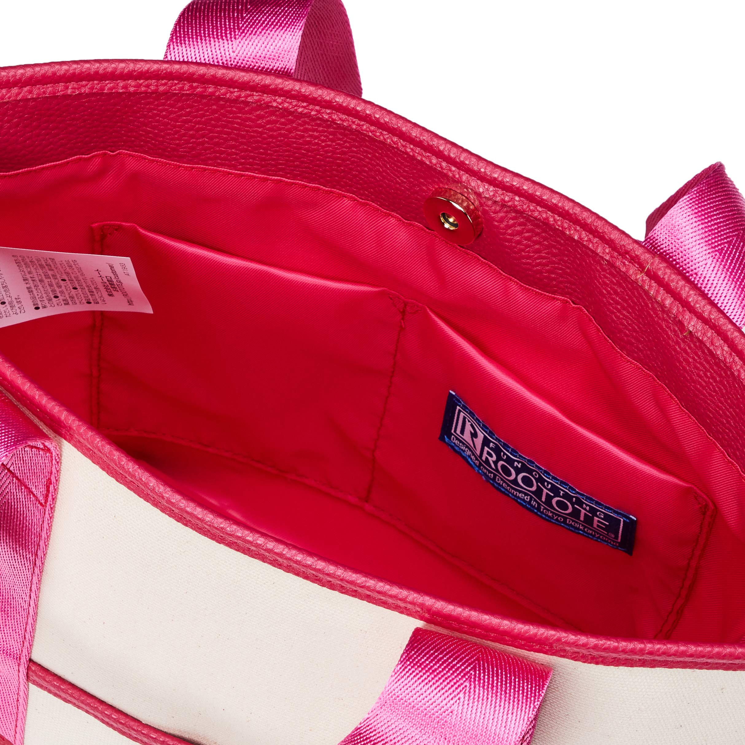 ROOTOTE Waterproof Mini Tote Bag - Lightweight Canvas Shoulder Bag with Piping Design (Model 1878) - Perfect for Grocery Shopping, Beach Trips & Daily Essentials