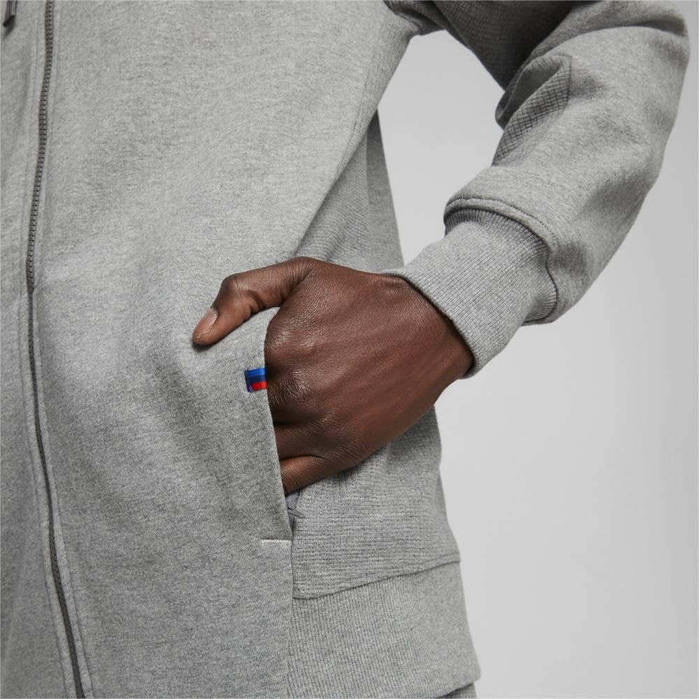 PUMA Men's BMW MMS Sweat Jacket - Lightweight Hooded Pullover for Casual Wear & Outdoor Activities | Running, Gym, Street Style